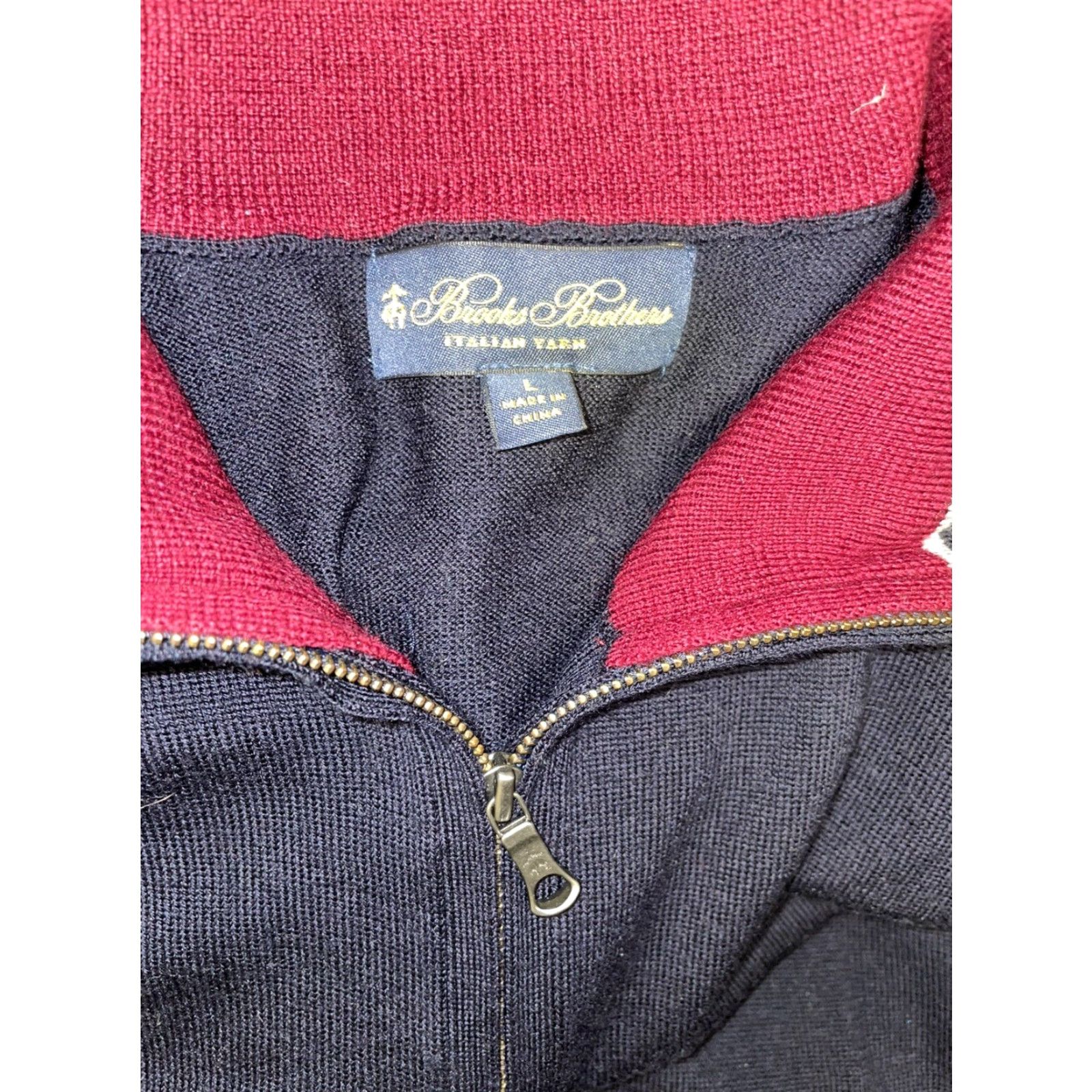Brooks Brothers Brooks Brothers Wool Pullover Jacket Dark Blue Italian Yarn Mens XL Pullover Sweater Men XL Blue Wool Pullover Jacket? Size US XL / EU 56 / 4 - 6 Thumbnail