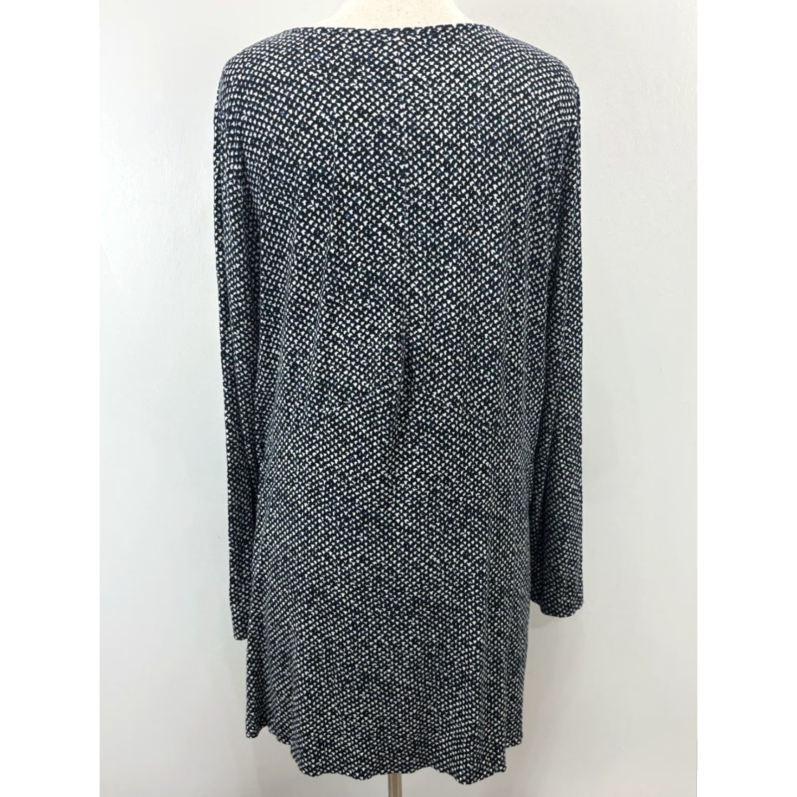 J. Jill VINTAGE J. Jill Wearever Collection Tunic Top Women’s XL Blue Casual Stretch Rayon Blend Pullover V-Neck Size XL / US 12-14 / IT 48-50 - 3 Thumbnail