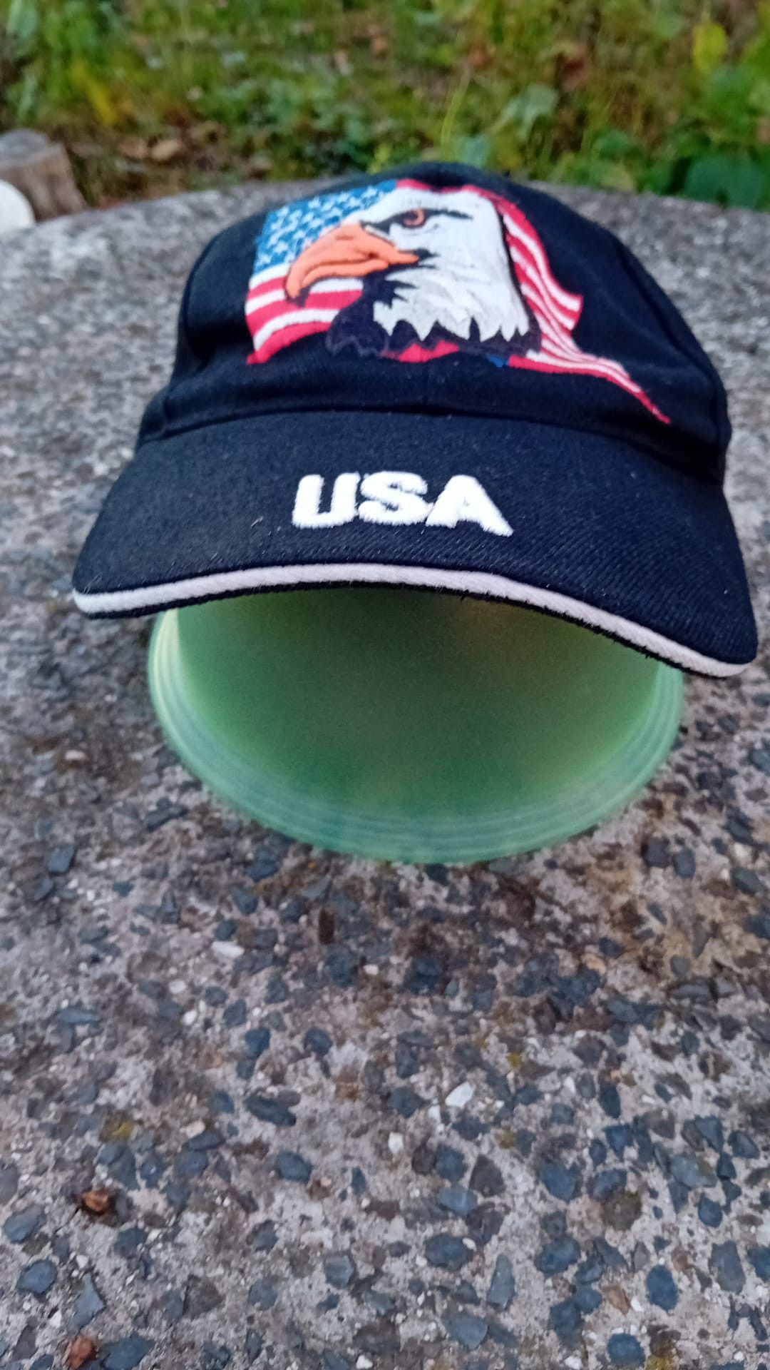 Other USA Waving American Flag Eagle Embroidered Strapback Hat Size ONE SIZE - 2 Thumbnail