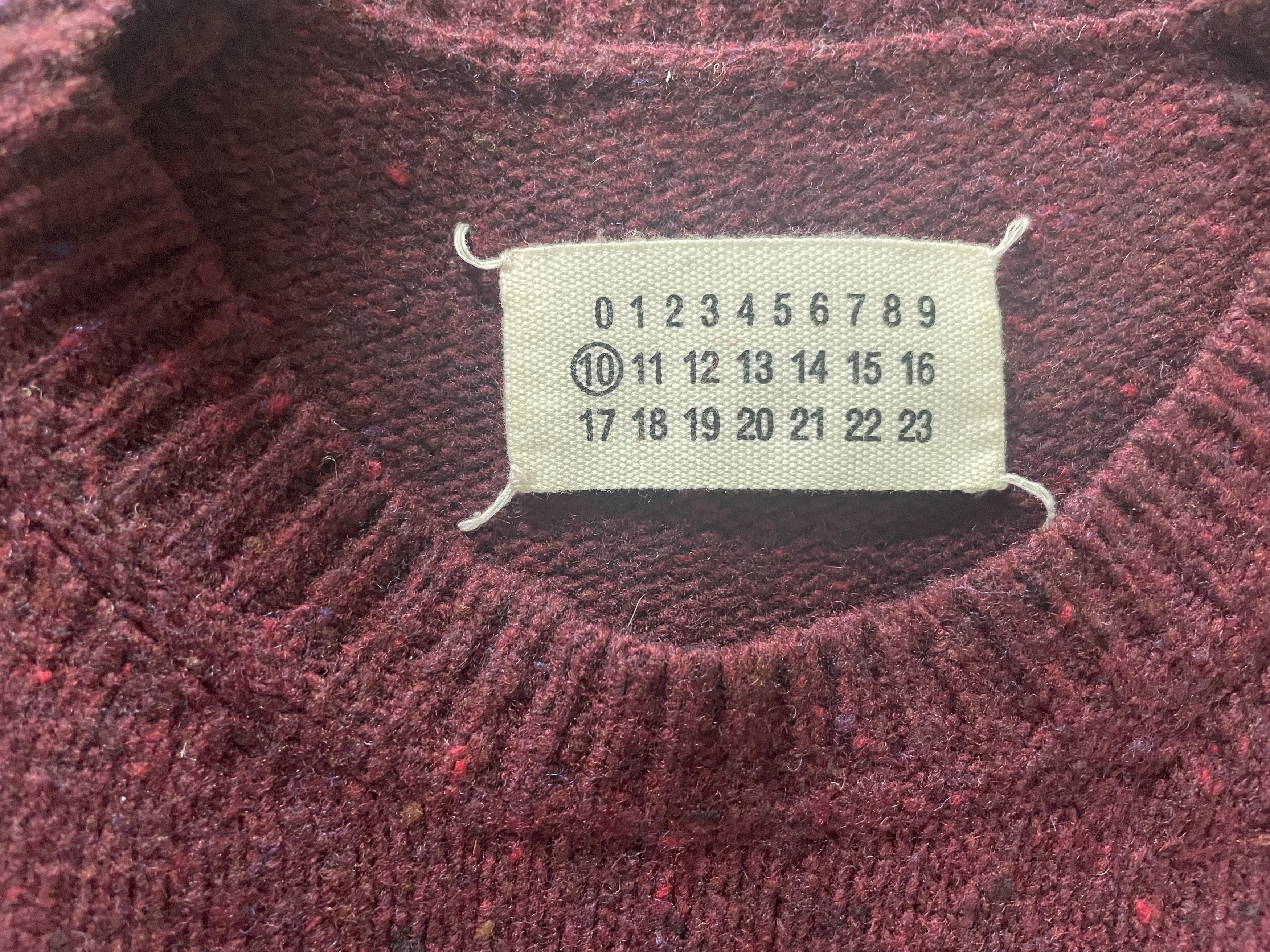 Maison Margiela Martin Margiela Sweater in Burgundy/Wine Colorway Size US M / EU 48-50 / 2 - 3 Thumbnail