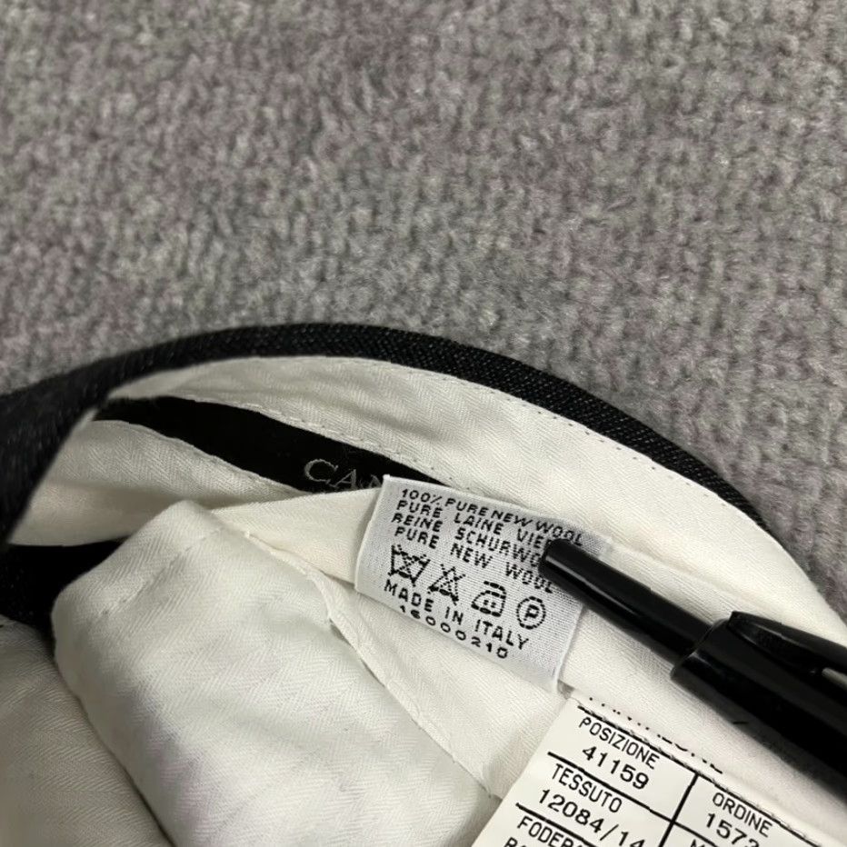 Canali Canali Dress Pants Mens 36x31 Gray Pleated Straight Wool Trousers Size US 36 / EU 52 - 3 Thumbnail