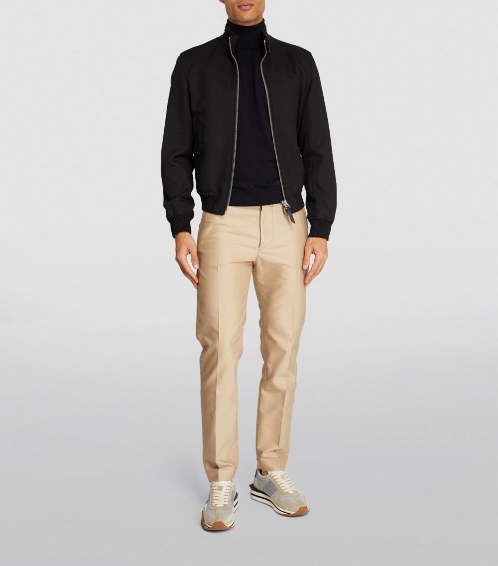 Tom Ford o1loc1c0525 OBS009 Bomber Jacket in Black Size US M / EU 48-50 / 2 - 6 Thumbnail
