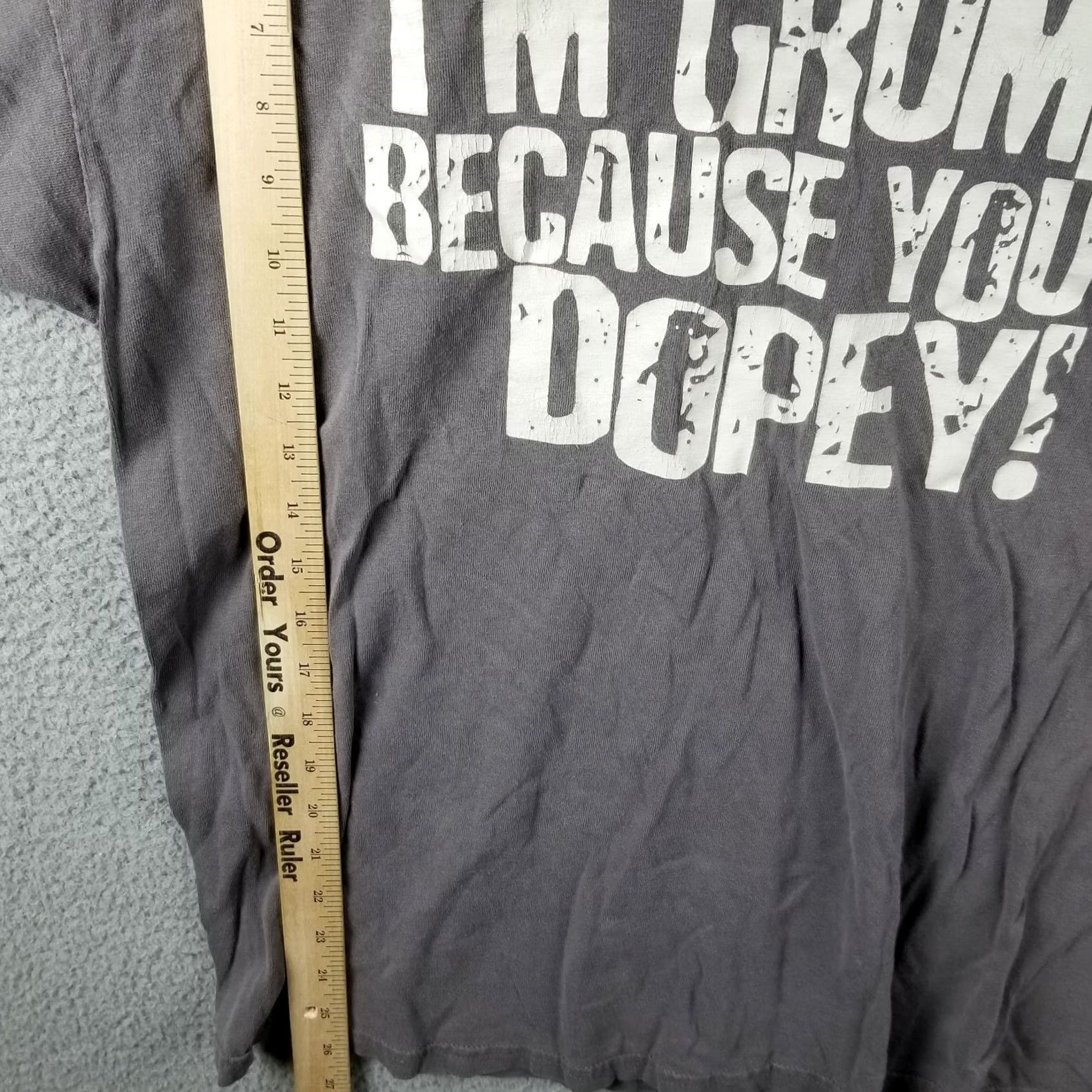 Disney Disney Men's Shirt Large I'm Grumpy Dopey Funny Tee Gray Top Size US L / EU 52-54 / 3 - 4 Thumbnail