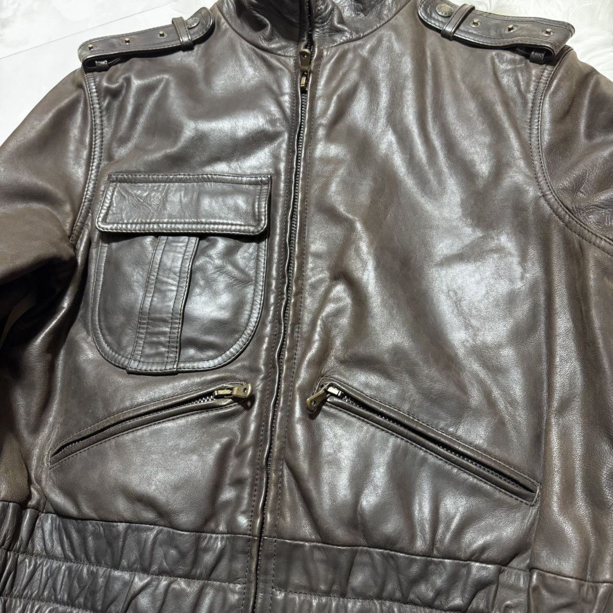 Dolce & Gabbana Genuine with tags Dolce & Gabbana Military Leather Jacket Size US S / EU 44-46 / 1 - 24 Thumbnail