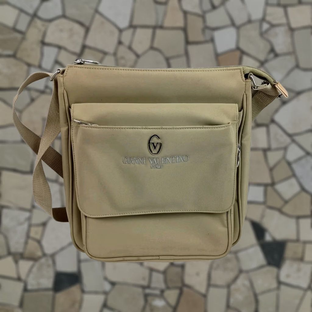 Valentino Valentino Nylon Crossbody Handbag Purse Tan Womens Size ONE SIZE - 1 Thumbnail