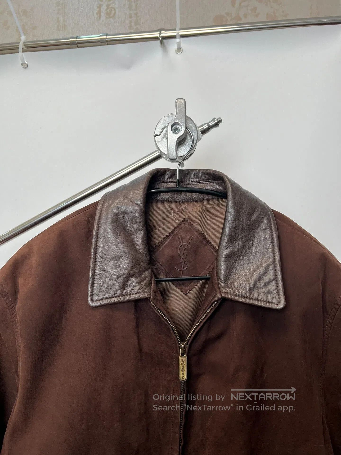 Yves Saint Laurent YVESSAINTLAURENT Vintage Jacket with Leather Details. Size US L / EU 52-54 / 3 - 3 Thumbnail