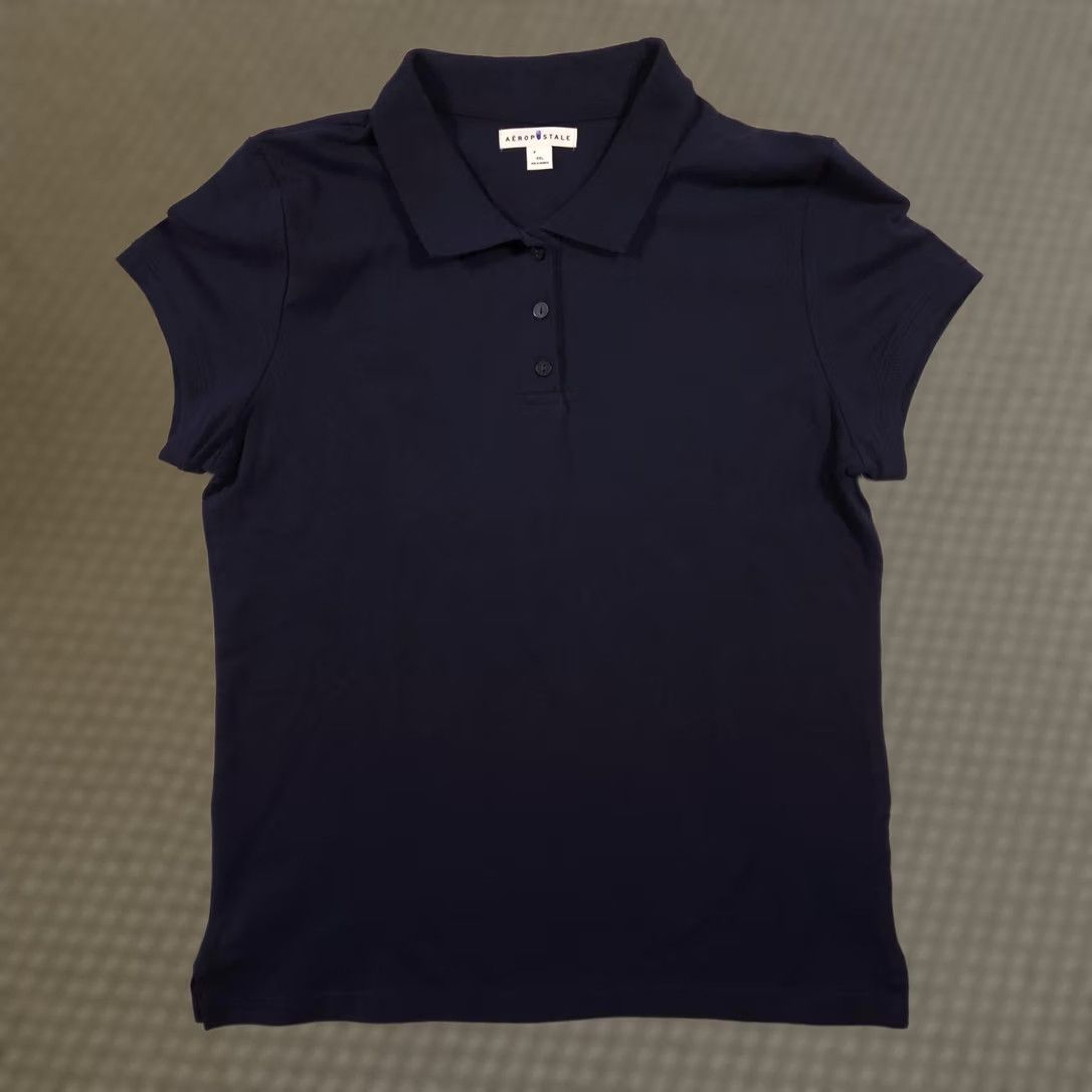 Vintage Aéropostale Polo Shirt XXL Blue Collar Short Sleeve Polo Shirt Juniors Womens XXL Blue Size XXL / US 16-18 / IT 52-54 - 1 Thumbnail