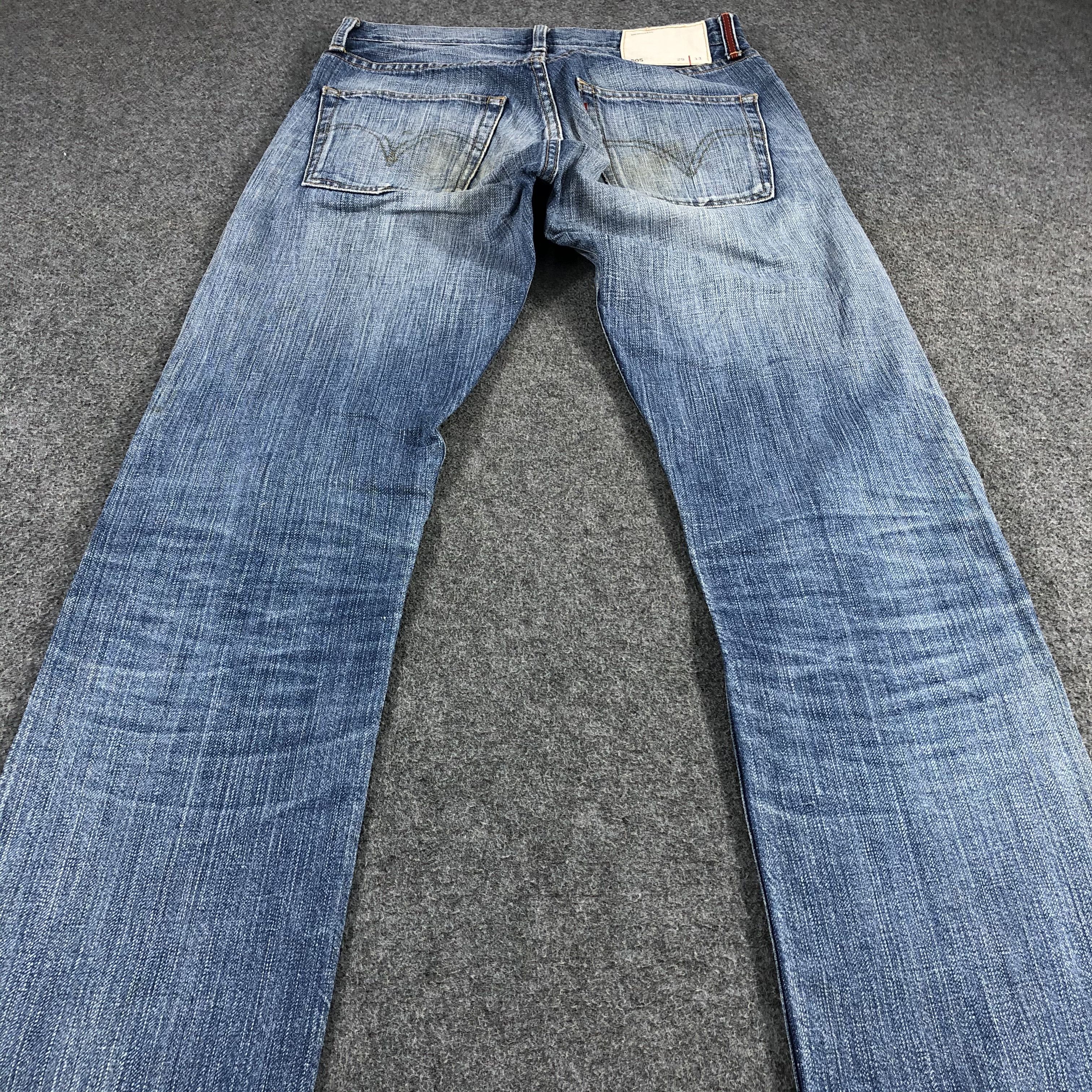 Levi's × Vintage Vintage Distress Levis 505 Red Loop Jeans-JM1432 Size US 30 / EU 46 - 4 Thumbnail