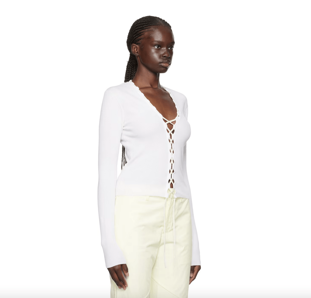 Dion Lee Dion Lee Off White Bichrome Cardigan Size S / US 4 / IT 40 - 1 Thumbnail