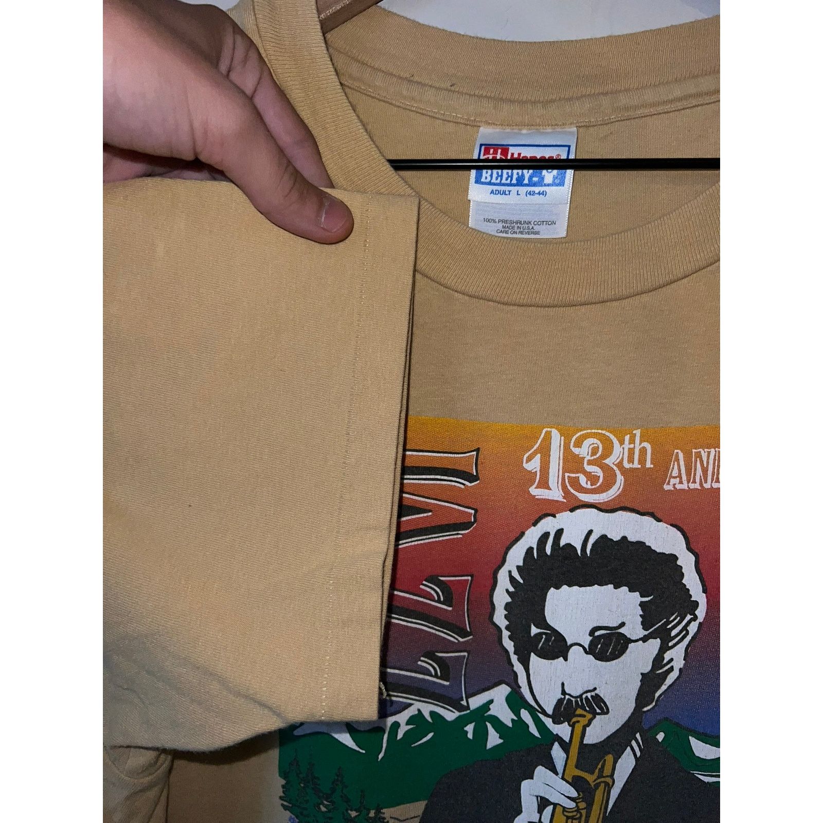 Hanes Vintage Jazz Shirt In The Sangres Westcliffe CO Tee 90s VTG Size US L / EU 52-54 / 3 - 5 Thumbnail