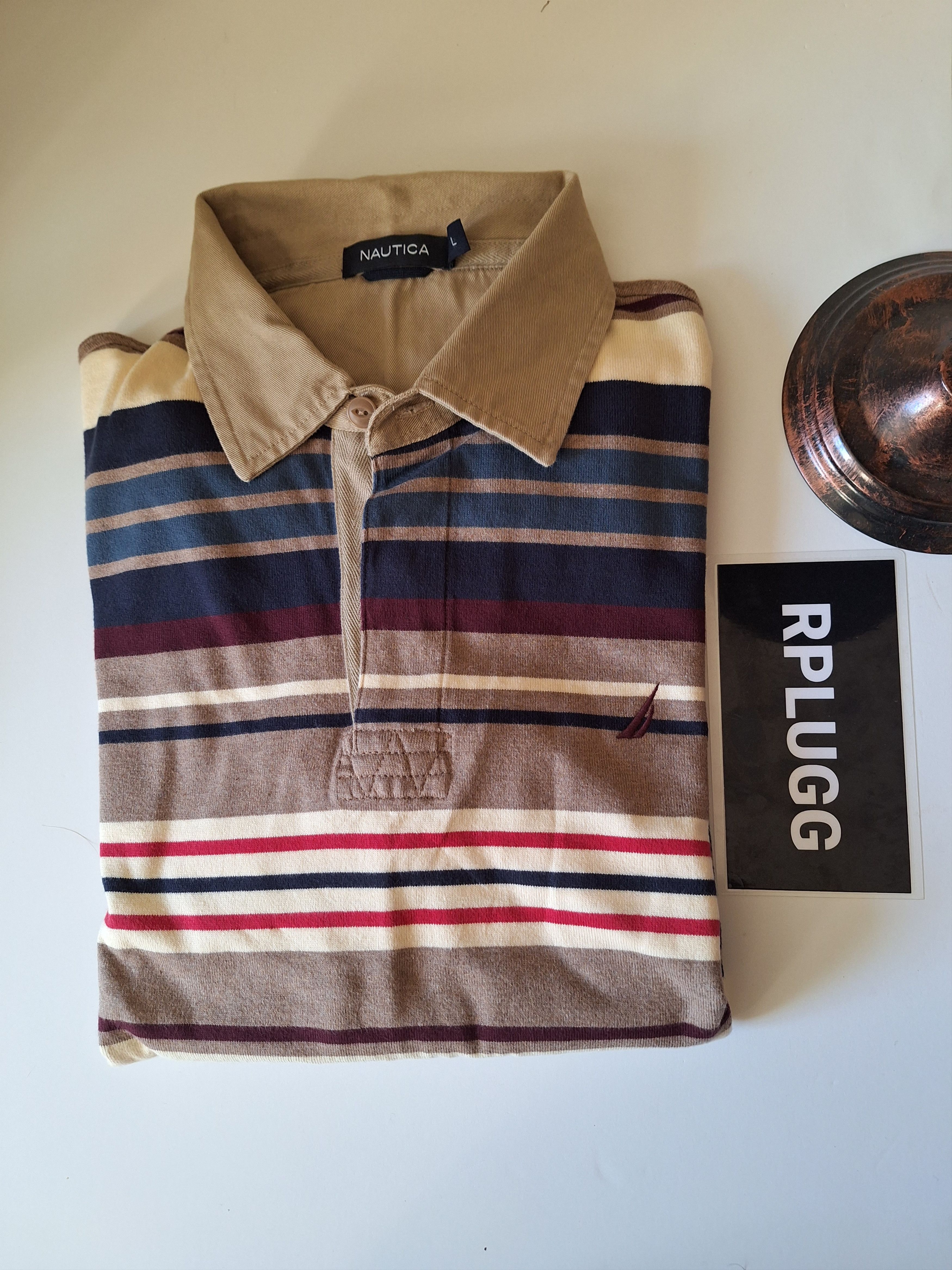 Nautica Nautica long sleeves polo striped Size US L / EU 52-54 / 3 - 1 Thumbnail