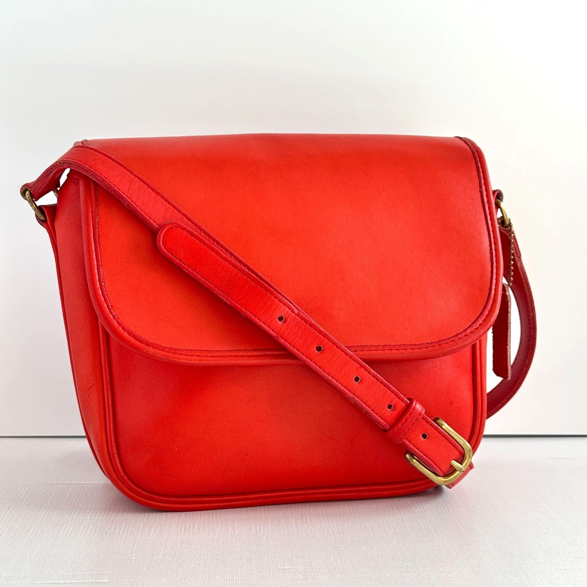Coach Vintage 1980s Coach Red Tailored Pouch 4110 Made in NYC Size ONE SIZE - 1 Thumbnail