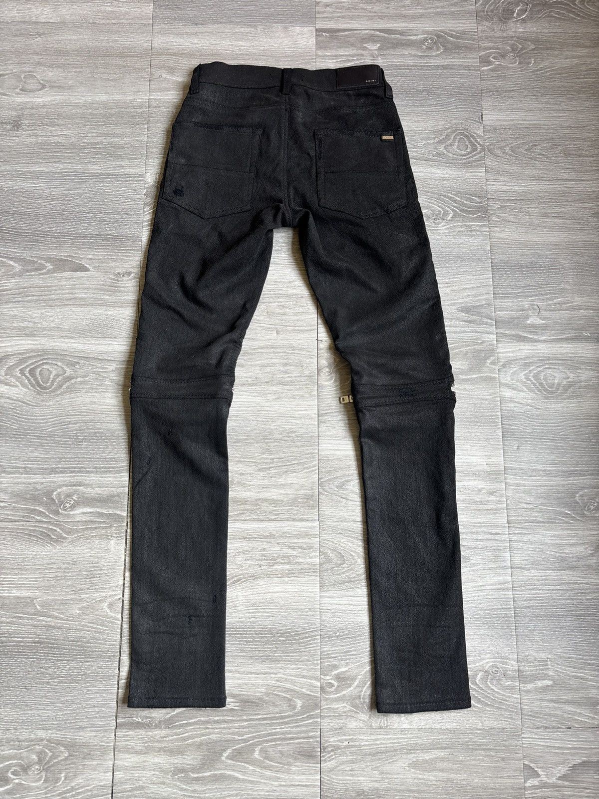 Amiri Amiri MX2 Black Waxed Biker Jean Size US 29 - 5 Thumbnail