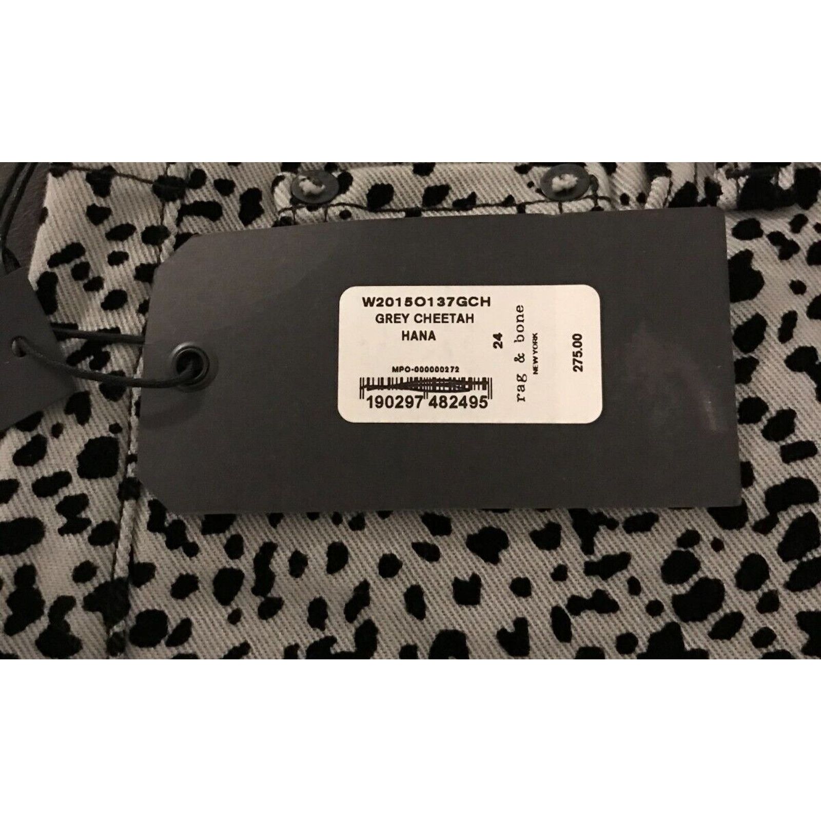 Rag & Bone Rag & Bone Hana High-Rise Slim Cropped Gray Cheetah Jeans Size 26" / US 2 / IT 38 - 8 Thumbnail