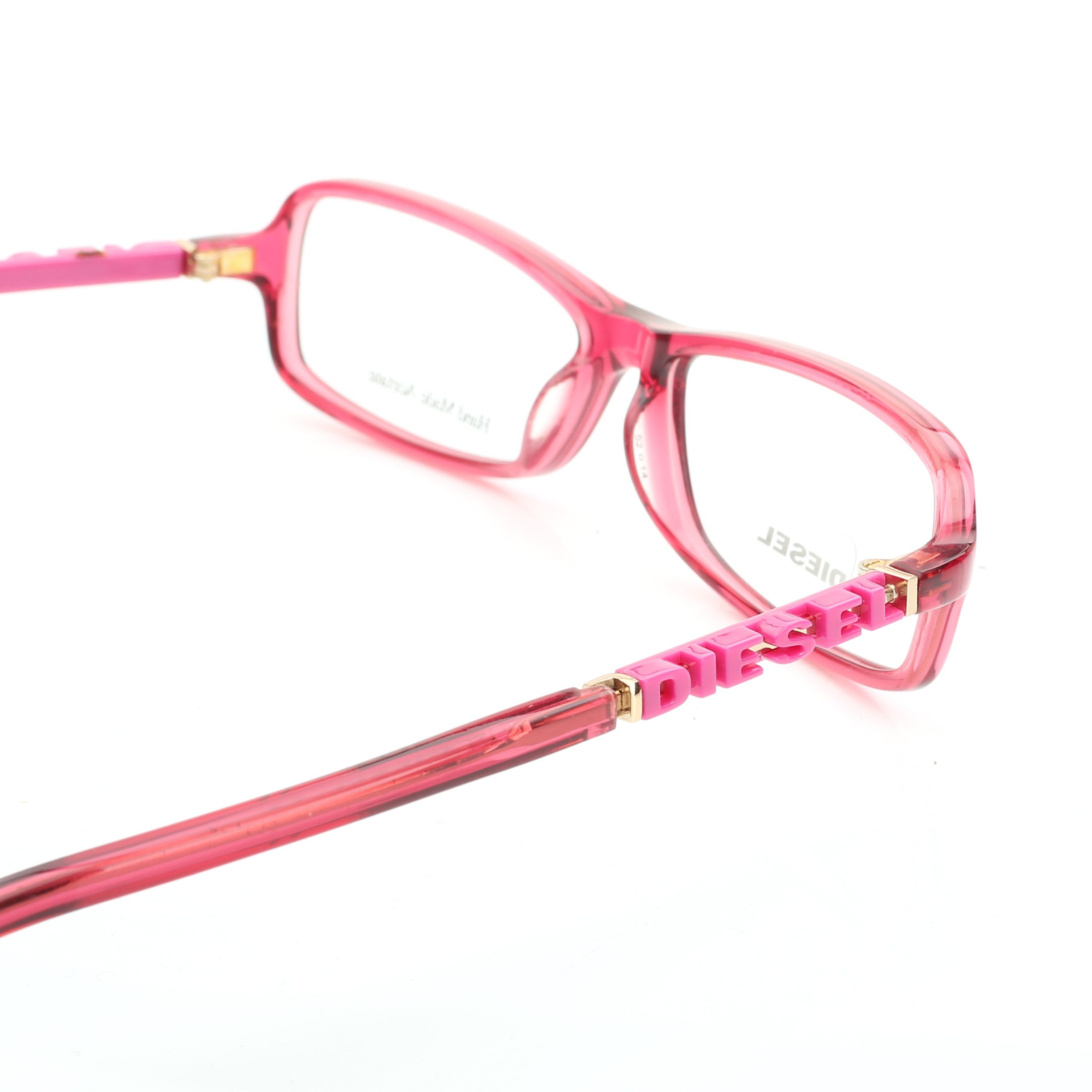 Diesel Diesel '00s Pink Signature Transparent Recatngular Glasses Size ONE SIZE - 2 Thumbnail