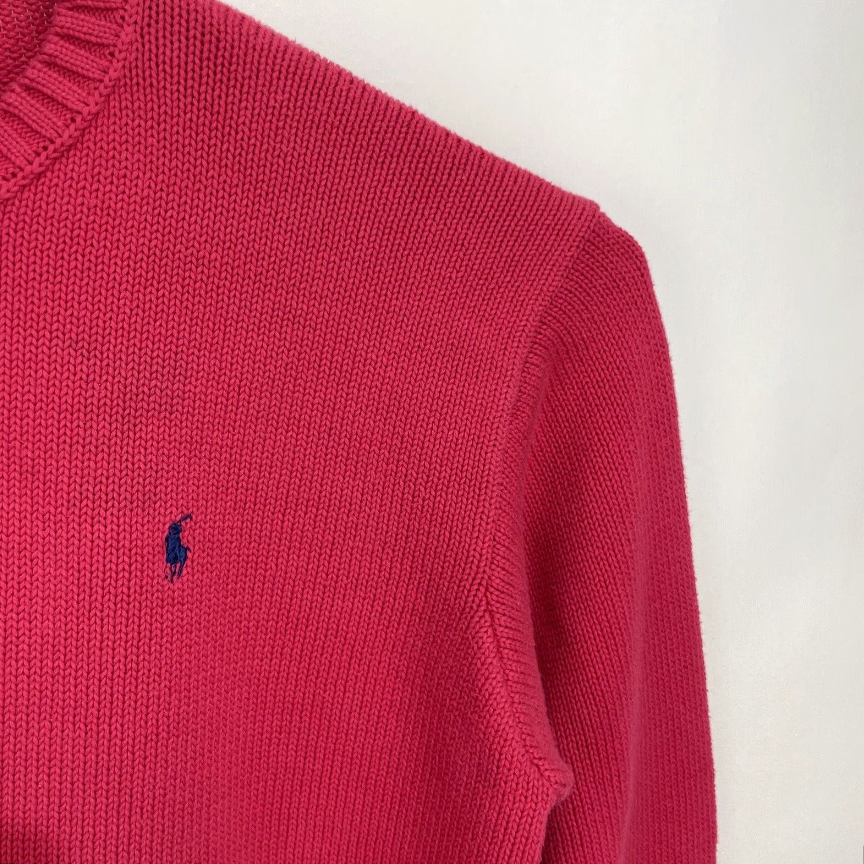 Polo Ralph Lauren VINTAGE Polo Ralph Lauren Coral Crewneck Sweater XL Medium Knit Cotton Shirt Men Size US XL / EU 56 / 4 - 5 Thumbnail
