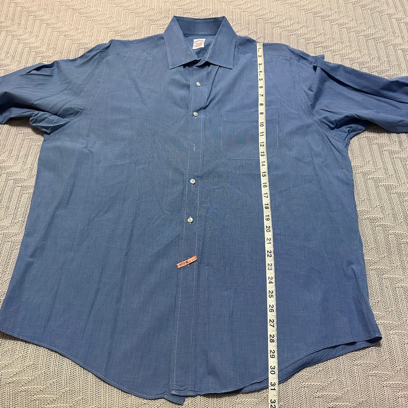 Brooks Brothers Vintage Brooks Brothers blue micro plaid button down size 17 Size US XL / EU 56 / 4 - 7 Thumbnail