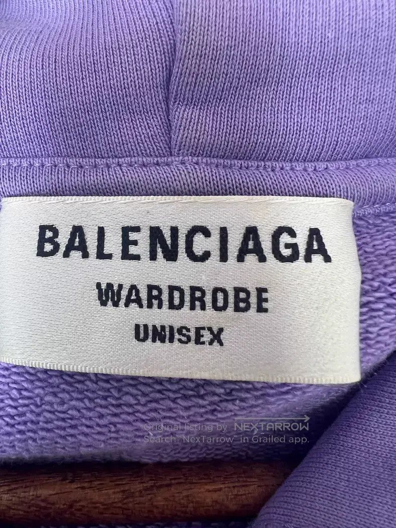 Balenciaga Balenciaga Purple Coke Embroidered Hooded Sweatshirt Size US M / EU 48-50 / 2 - 6 Thumbnail