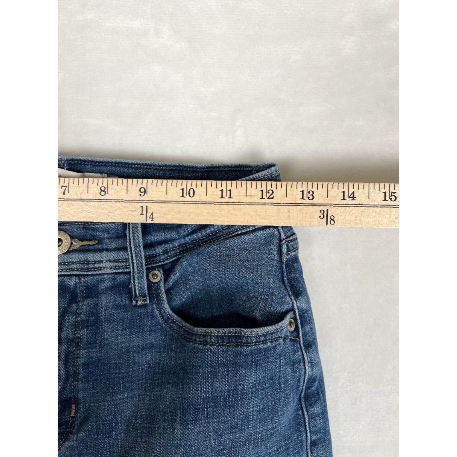 Levi's Levi's Perfectly Slimming 512 Straight Leg Jeans Womens 4 27x32 Blue Denim Size 27" / US 4 / IT 40 - 3 Thumbnail