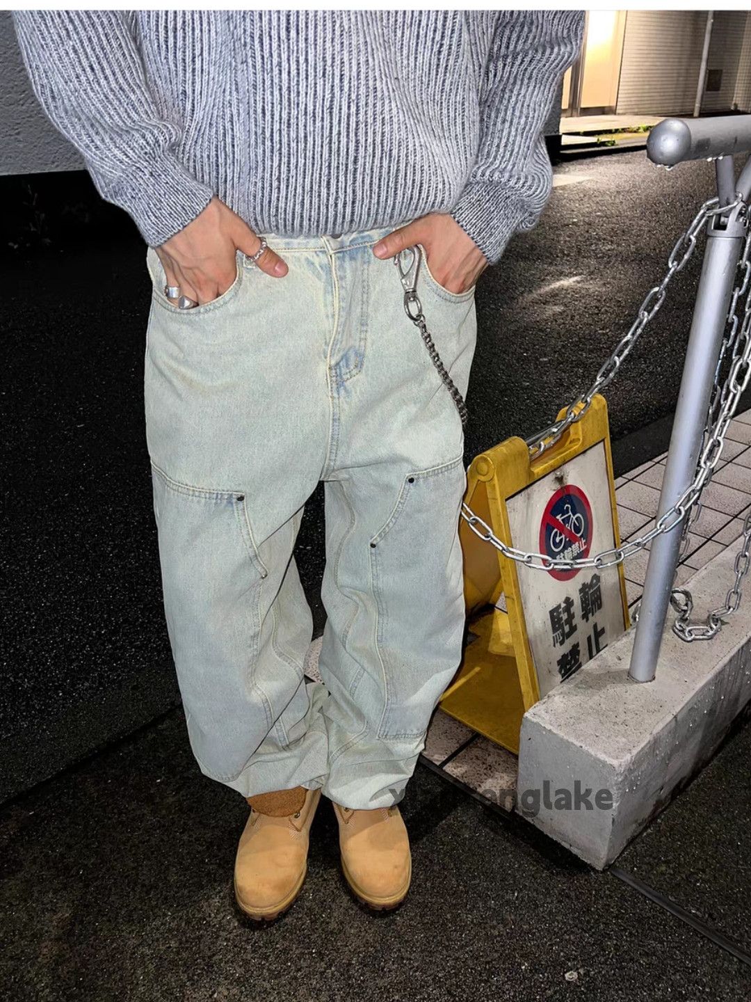 Vintage Unisex washed faded skate hiphop baggy cargo pants Size US 34 / EU 50 - 2 Thumbnail