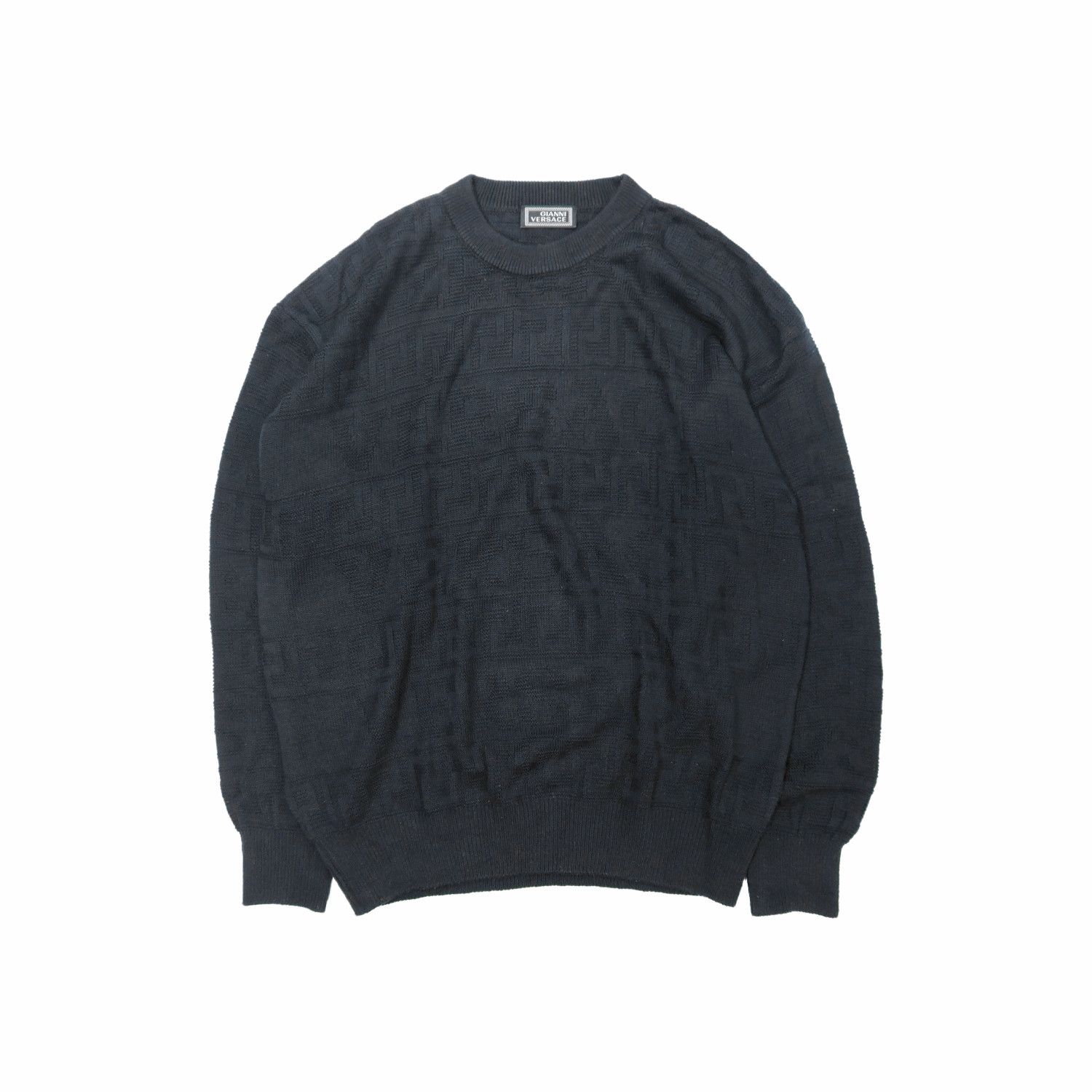 BIG SPELL LOGO MONOGRAM LONG-SLEEVED KNIT SWEATER