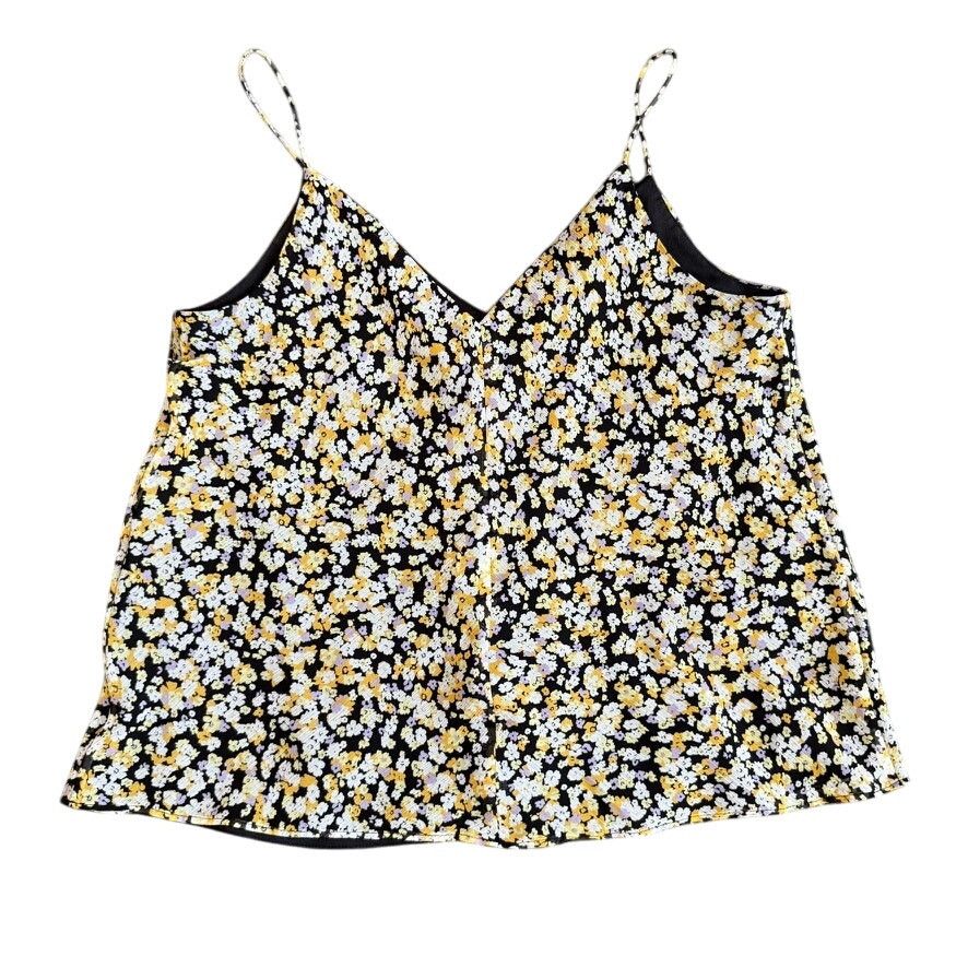Karl Lagerfeld Karl Lagerfeld Paris Floral Ruffle Slip Top in Floral Size L Size L / US 10 / IT 46 - 4 Thumbnail