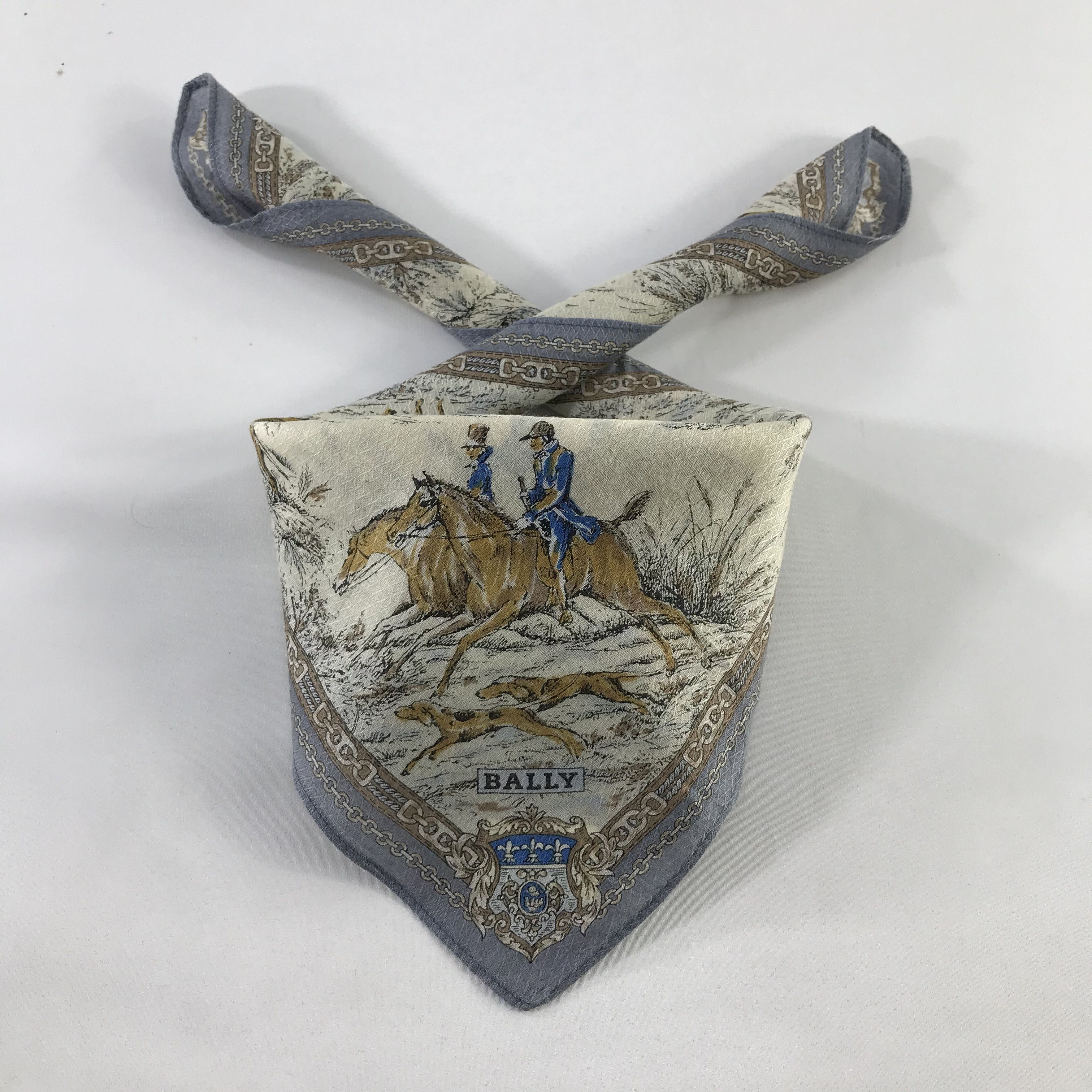 Bally × Vintage Bally Bandana / Handkerchief / Neckerchief - S1158 Size ONE SIZE - 3 Thumbnail