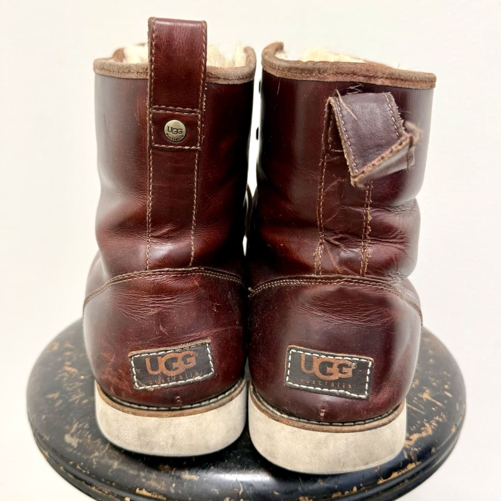 UGG Boot Men Size 12 Brown Hannen Shearling Leather
