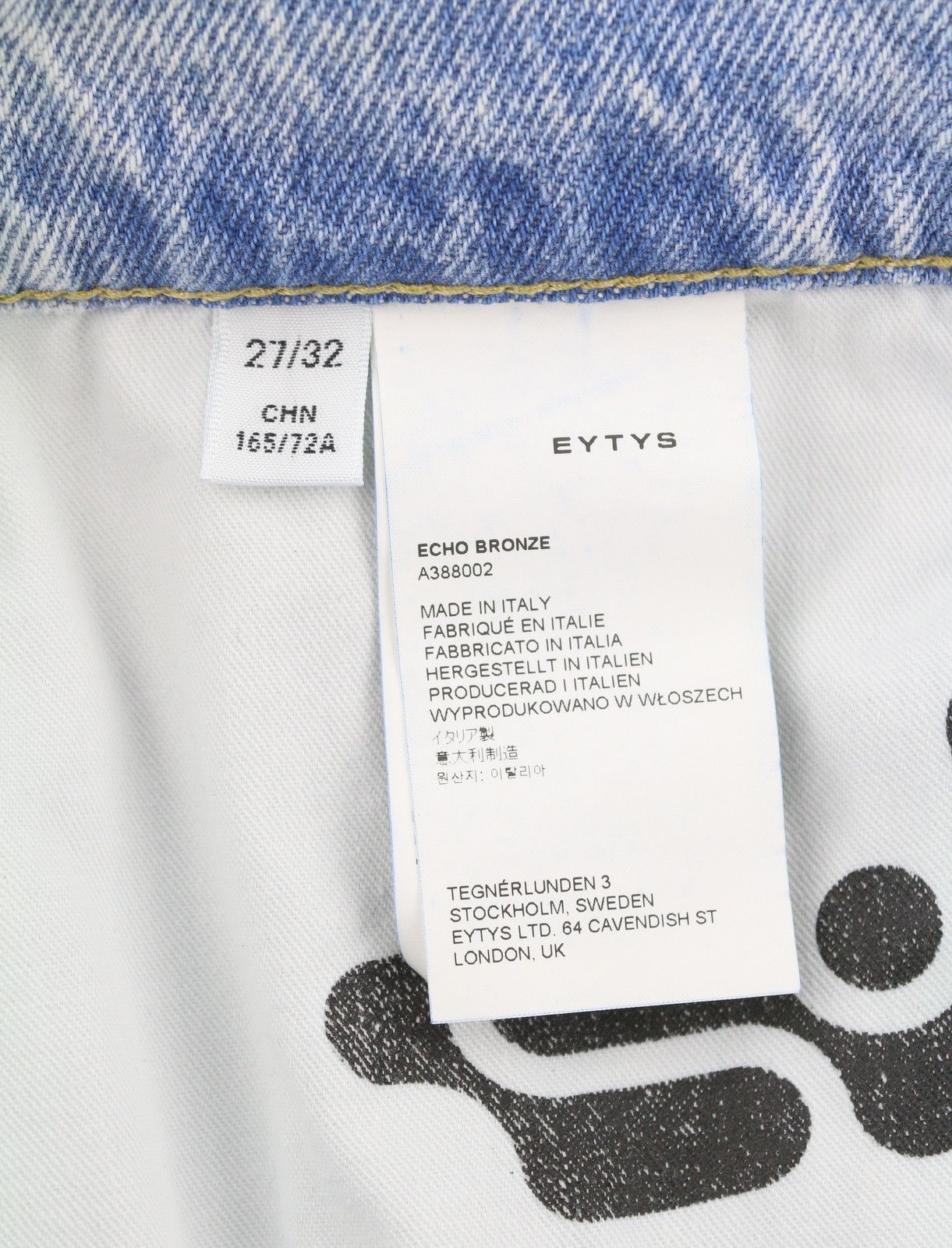 Eytys ECHO BRONZE ULTRA BAGGY W27/L32 Blue Faded RRP370 88866 Size 27" / US 4 / IT 40 - 10 Thumbnail