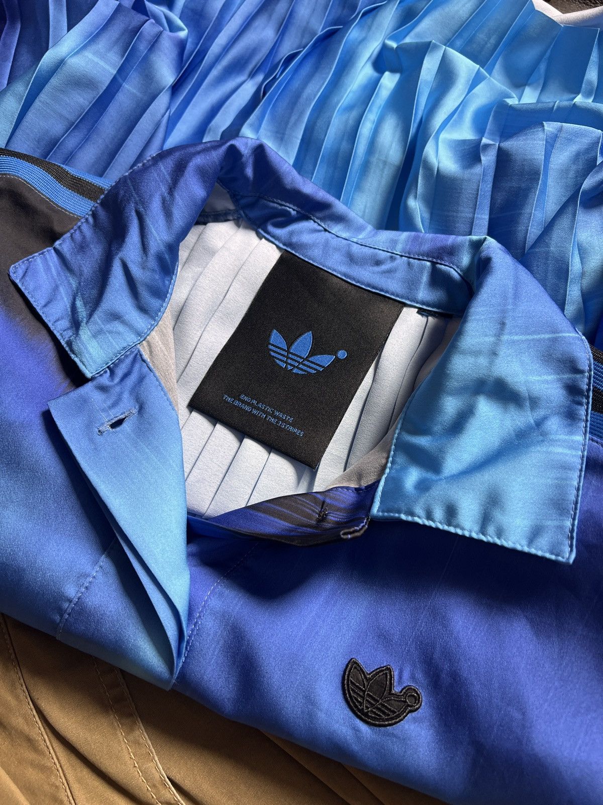 Adidas Pleated Adidas Originals Blue Polo T-Shirt Size L / US 10 / IT 46 - 11 Thumbnail