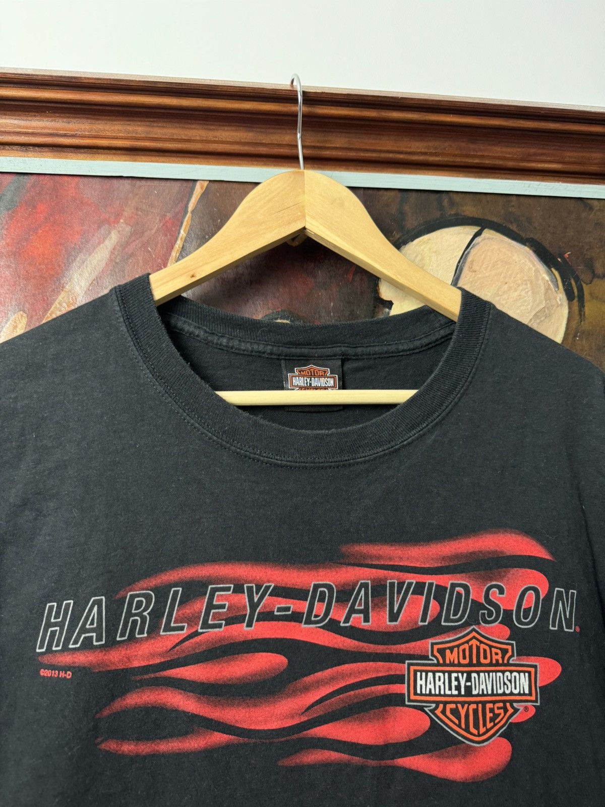 Harley Davidson Harley Davidson Vintage Tee Flame Print Y2k License Racing Size US L / EU 52-54 / 3 - 3 Thumbnail
