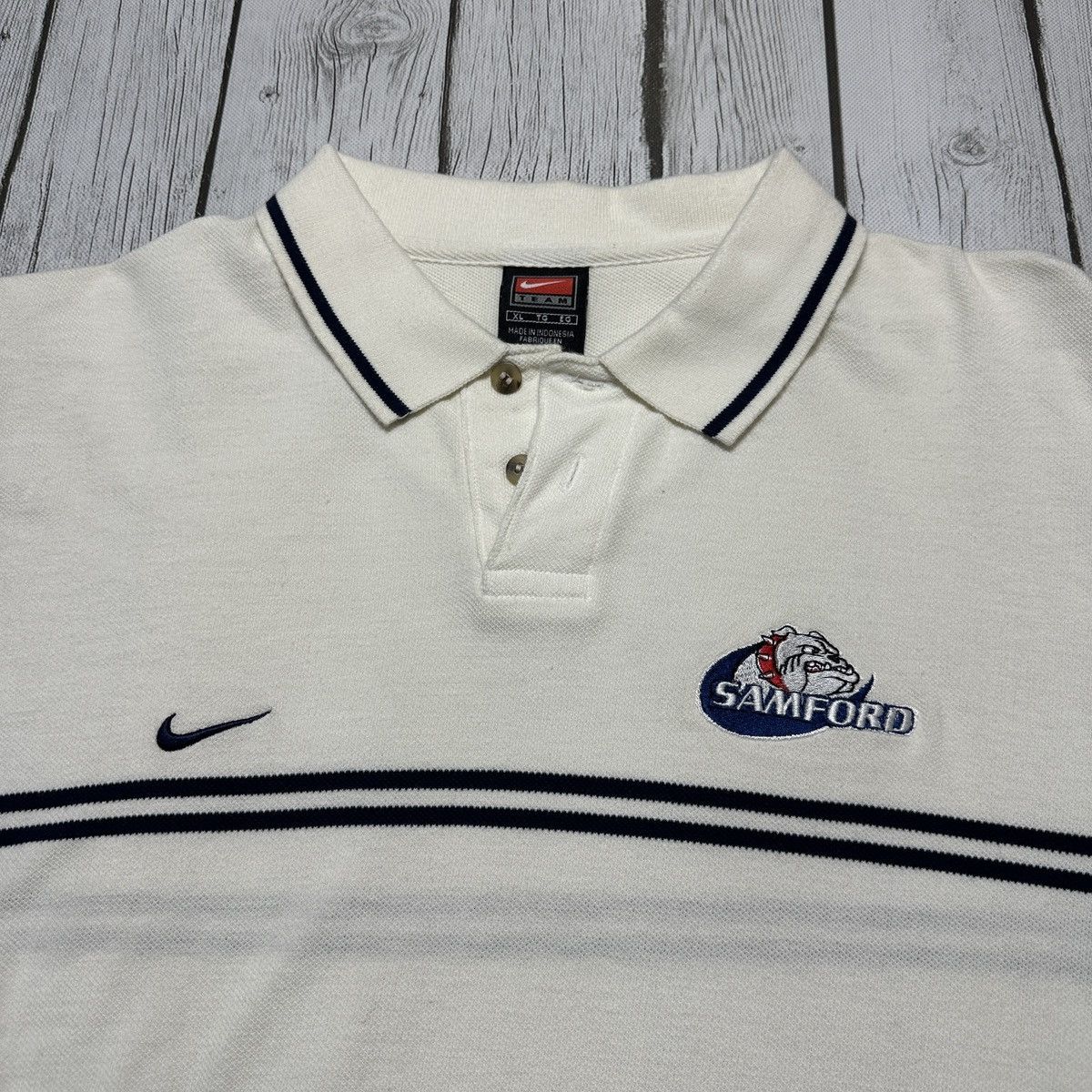NCAA × Nike × Vintage Vintage Samford Bulldogs polo shirt Size US XL / EU 56 / 4 - 3 Thumbnail