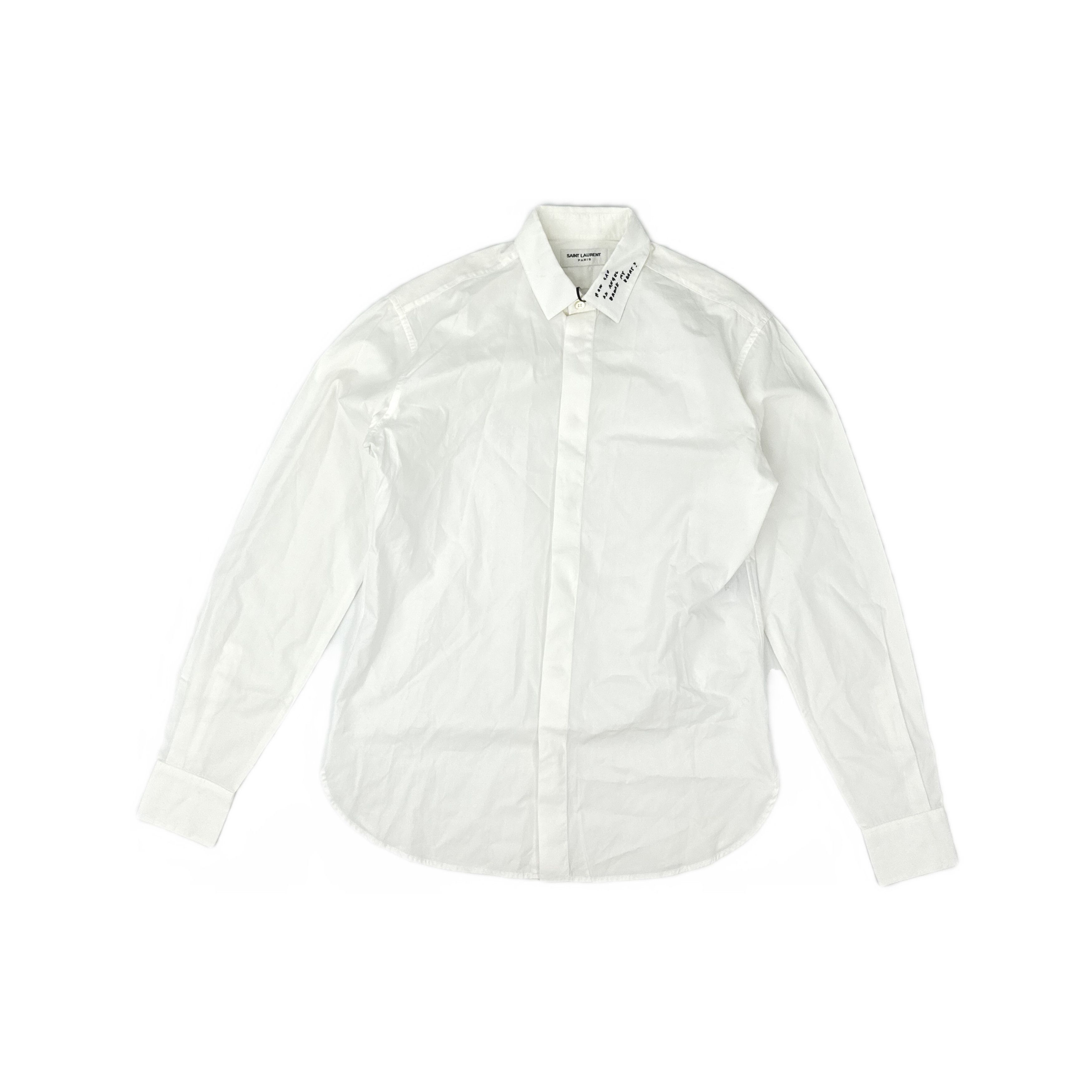 Saint Laurent Paris Saint Laurent Embroidered Collar Shirt Size S Size US S / EU 44-46 / 1 - 1 Thumbnail