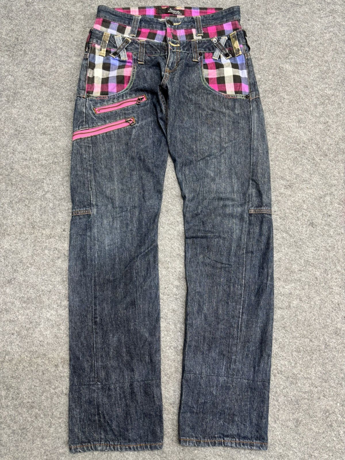 Japanese Brand 💥Double Waist💥Dominate Cool Design Zipper Denim F590 Size US 30 / EU 46 - 23 Thumbnail