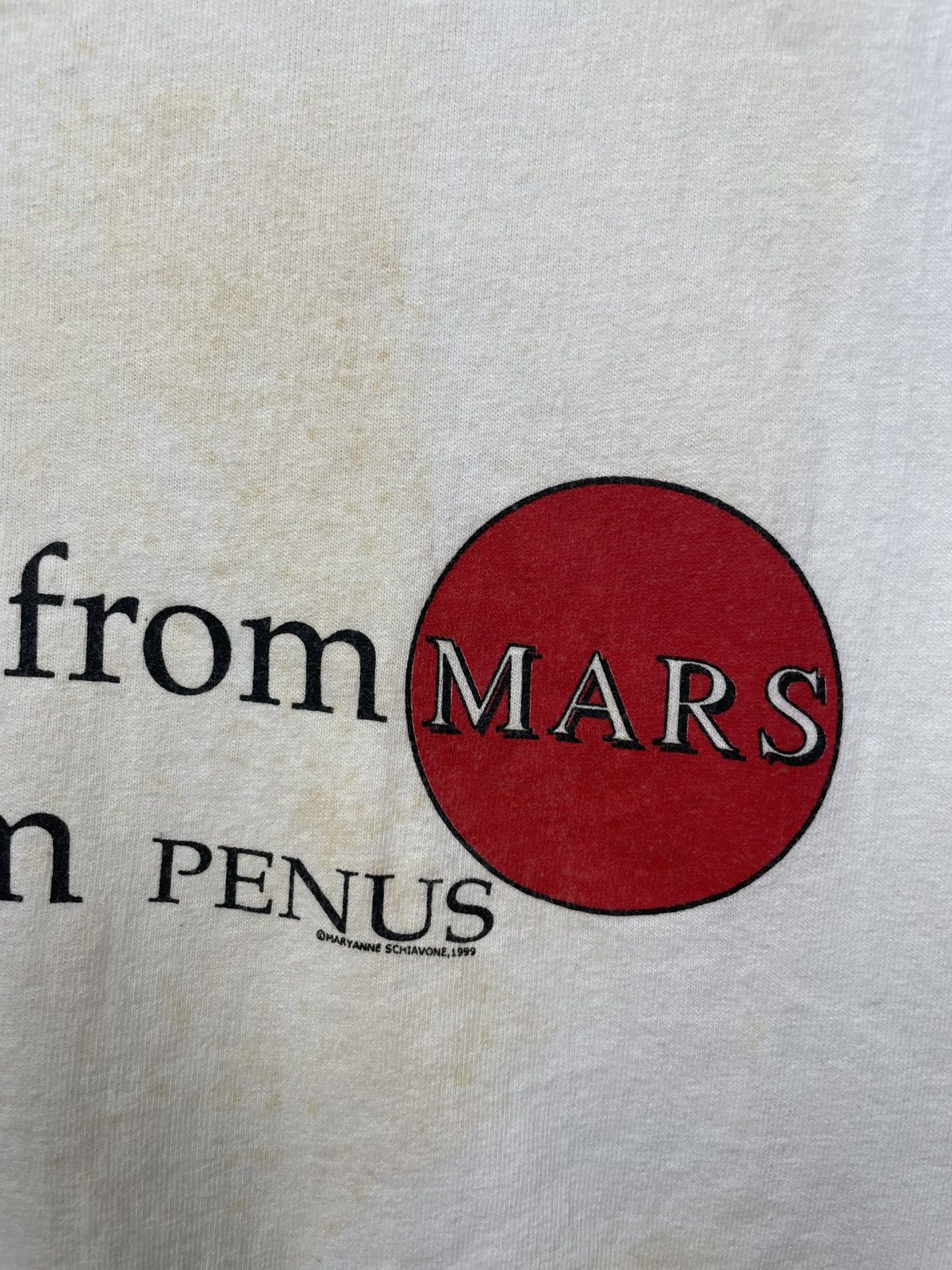 Vintage Vintage 1999 Men Aren’t From Mars They’re From Penus T Shirt Size US XL / EU 56 / 4 - 5 Thumbnail