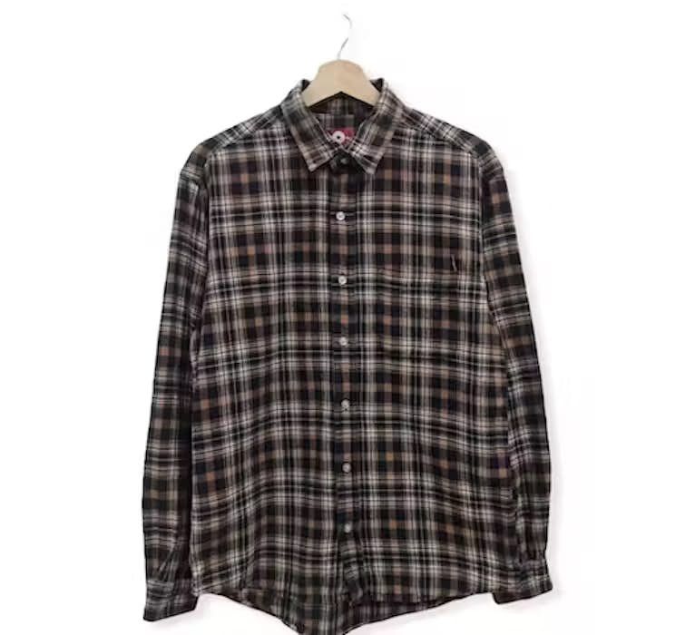 image of Converse Plaid Tartan Flannel Shirt, Men's (Size Medium)