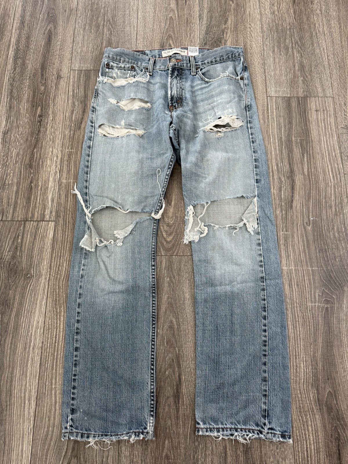 Levi's Vintage Levis 514 Slim Straight Heavily Distressed Size US 31 - 1 Thumbnail