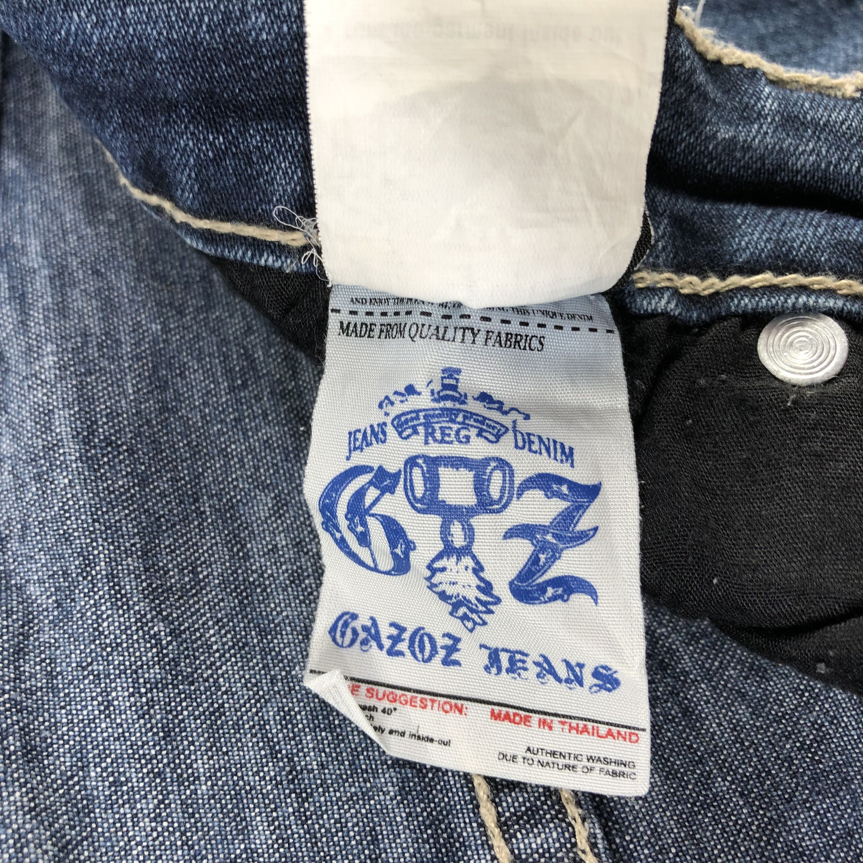Japanese Brand Gazoz Jeans Blue Wash Flare Denim KJ1284 Size 34" / US 12 / IT 48 - 11 Thumbnail
