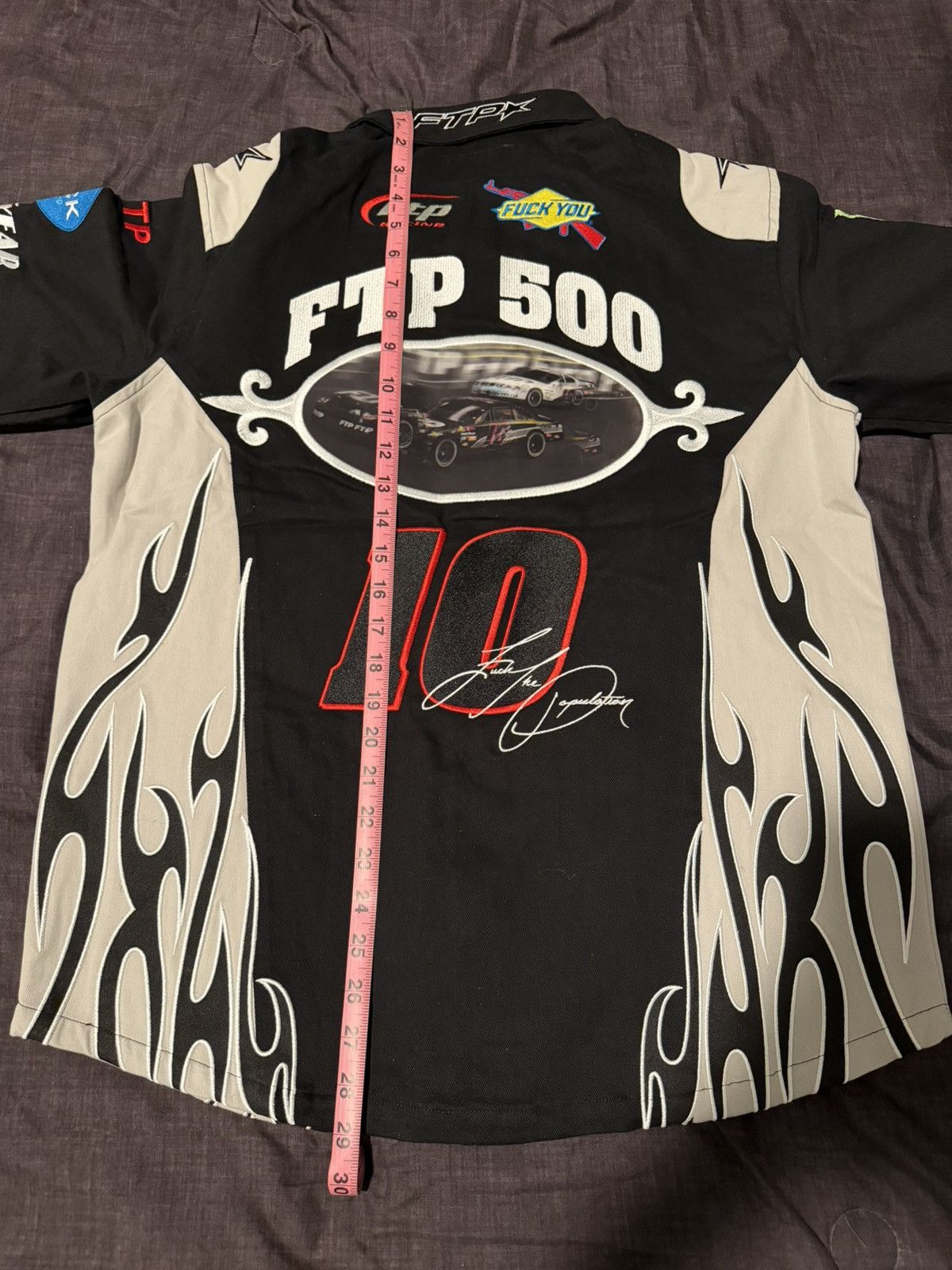 Fuck The Population FTP Raceway Button Up Shirt Medium IN HAND Size US M / EU 48-50 / 2 - 3 Thumbnail