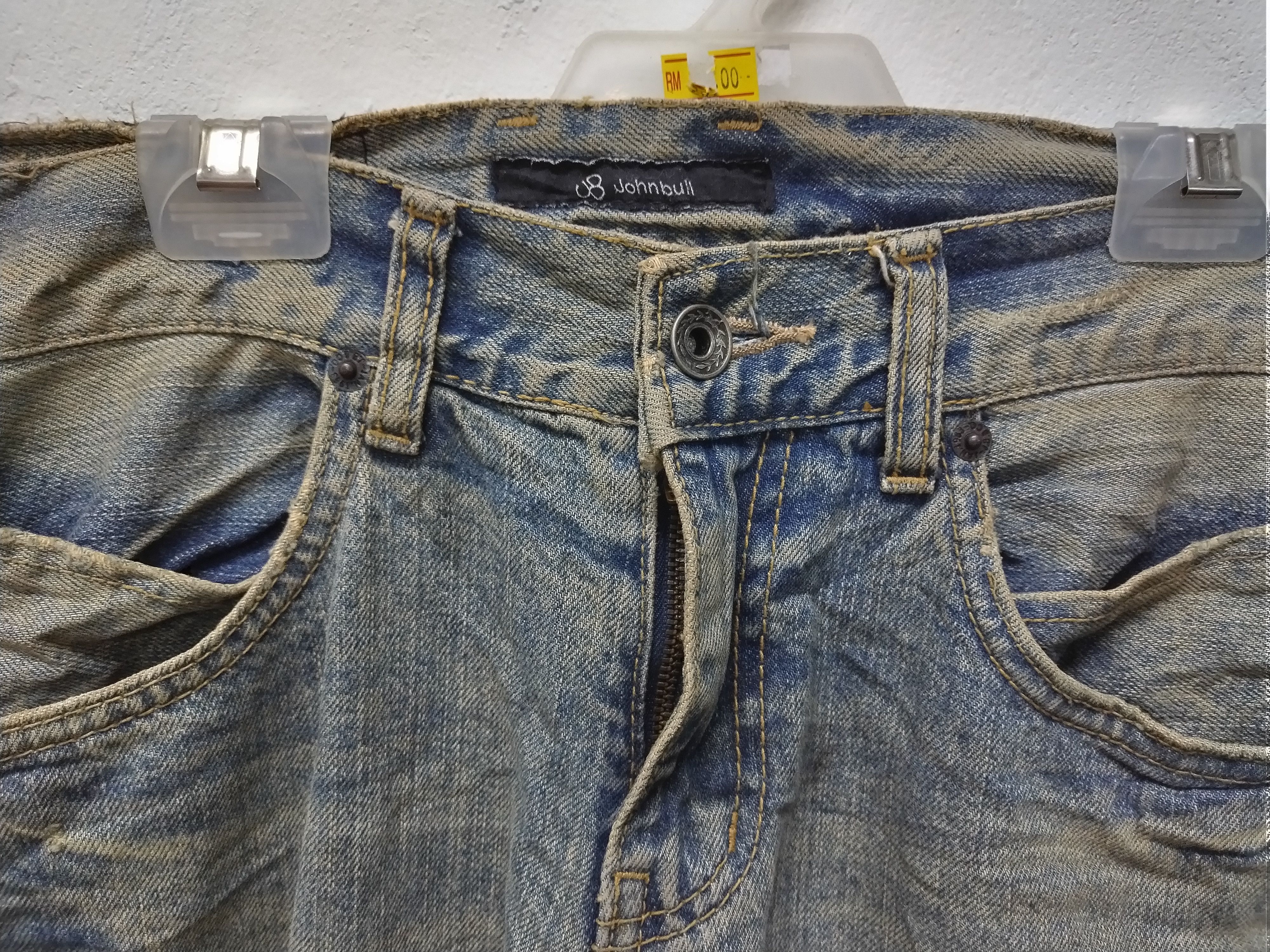 Japanese Brand × Johnbull Crazy Cool Vtg distressed Trash Flared Design John Bull Jean Size US 30 / EU 46 - 10 Thumbnail
