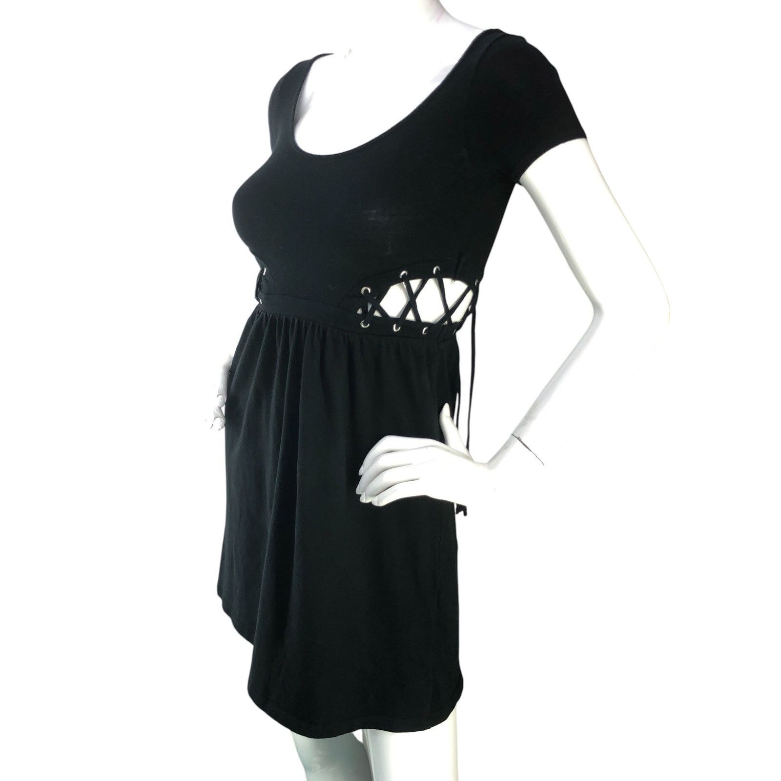 Asos Asos Size 00P Dress Cutout Side Lace Detail Backless Black Size XXS / US 00 / IT 34 - 5 Thumbnail