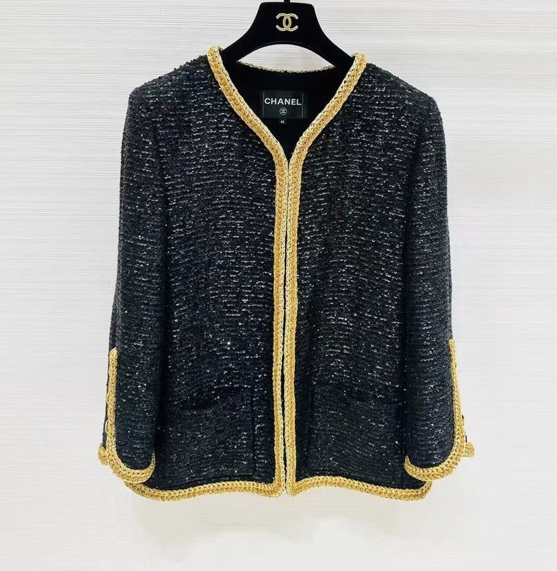 Chanel Chanel 22 Spring and Summer Sequin Woven Coat Size M / US 6-8 / IT 42-44 - 1 Thumbnail