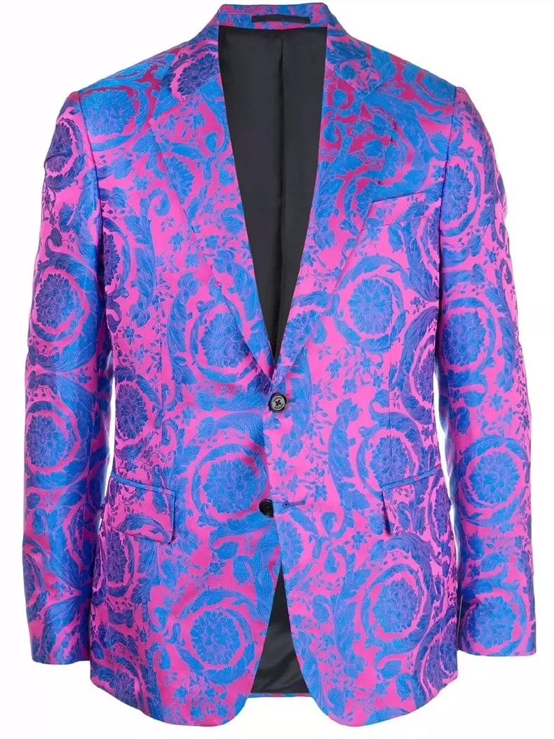 Versace Versace Printed silk suit Size US M / EU 48-50 / 2 - 2 Thumbnail