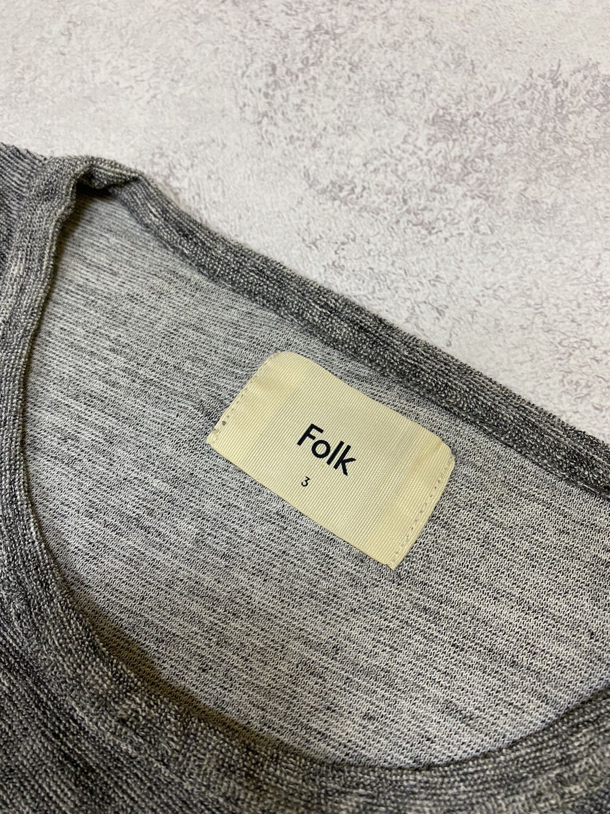 Folk Folk Mens Grey Short Sleeve T Shirt Size 3 Size US M / EU 48-50 / 2 - 5 Thumbnail