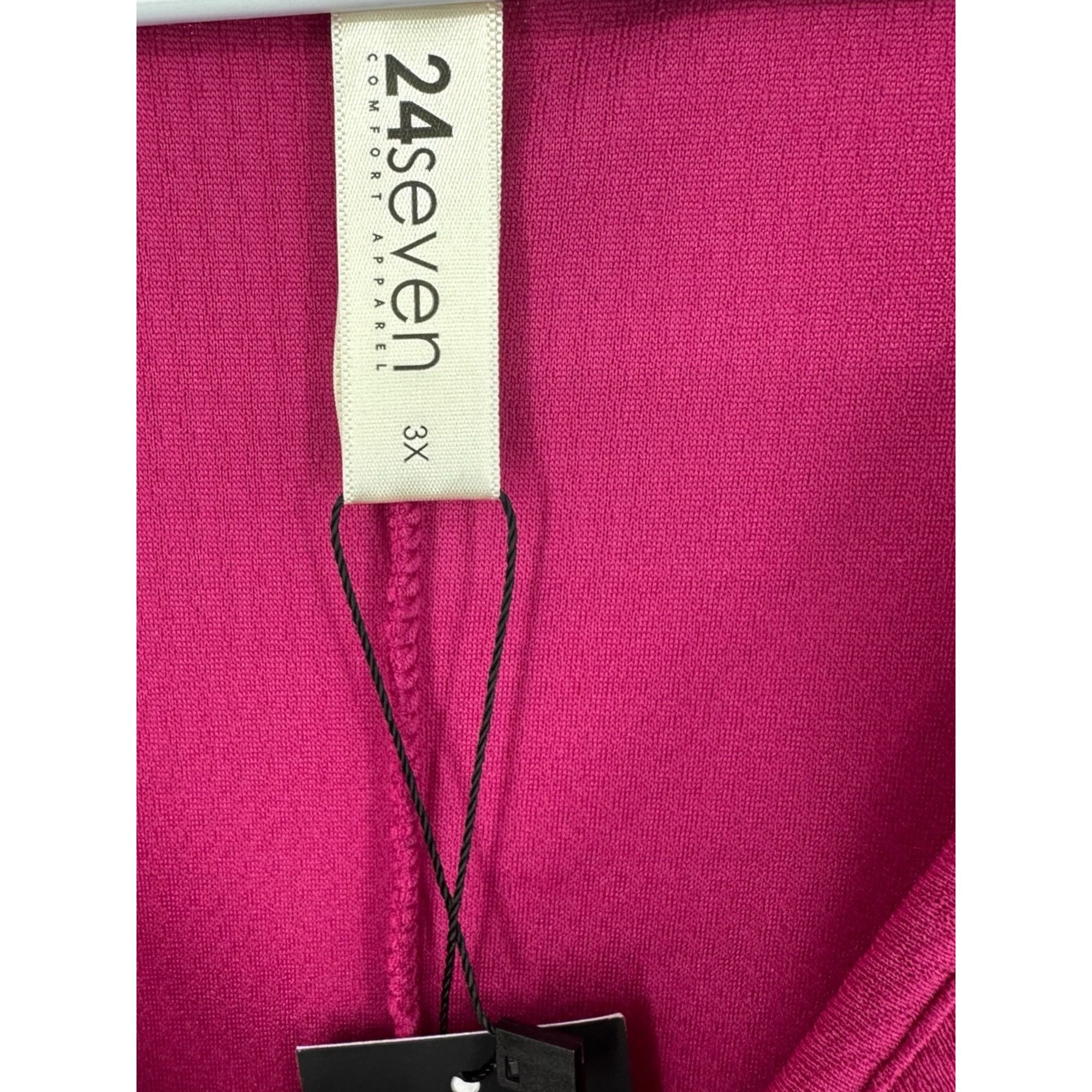 Other 24Seven Dress - Fuchsia Pink Textured Skater NWT - Plus 3X Size 3XL / US 20-22 - 6 Thumbnail
