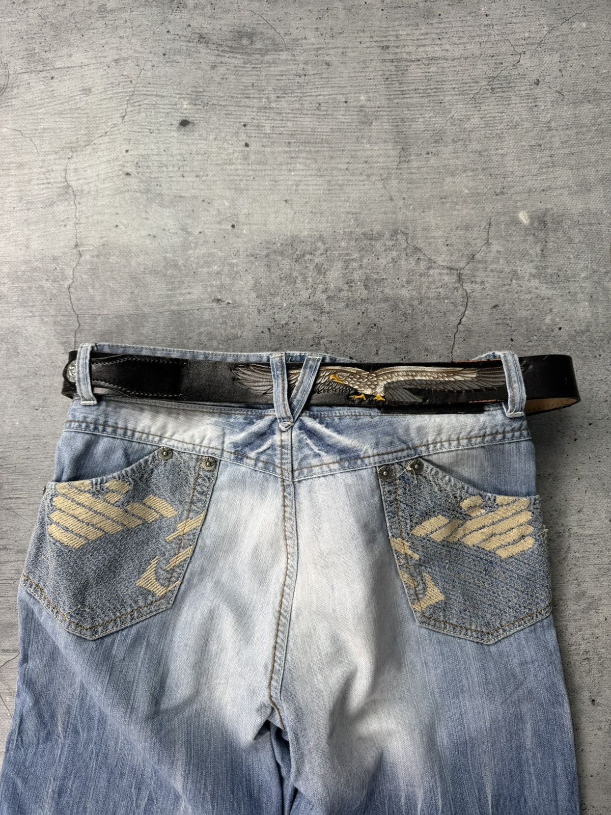 Harley Davidson Harley Davidson belt vintage distressed futuristic belt Size ONE SIZE - 1 Thumbnail