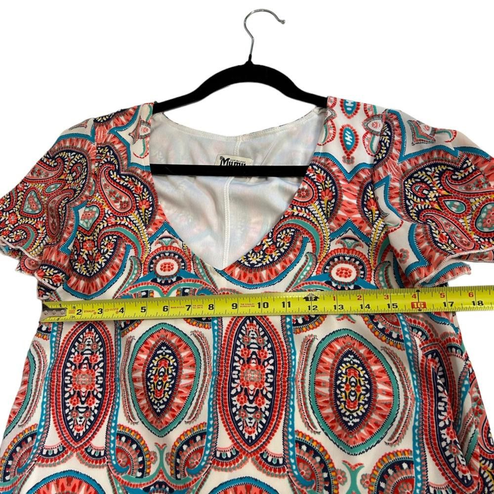 Designer Show Me Your MuMu l Kylie Paisley Mini Shift Dress XS Size XS / US 0-2 / IT 36-38 - 5 Thumbnail