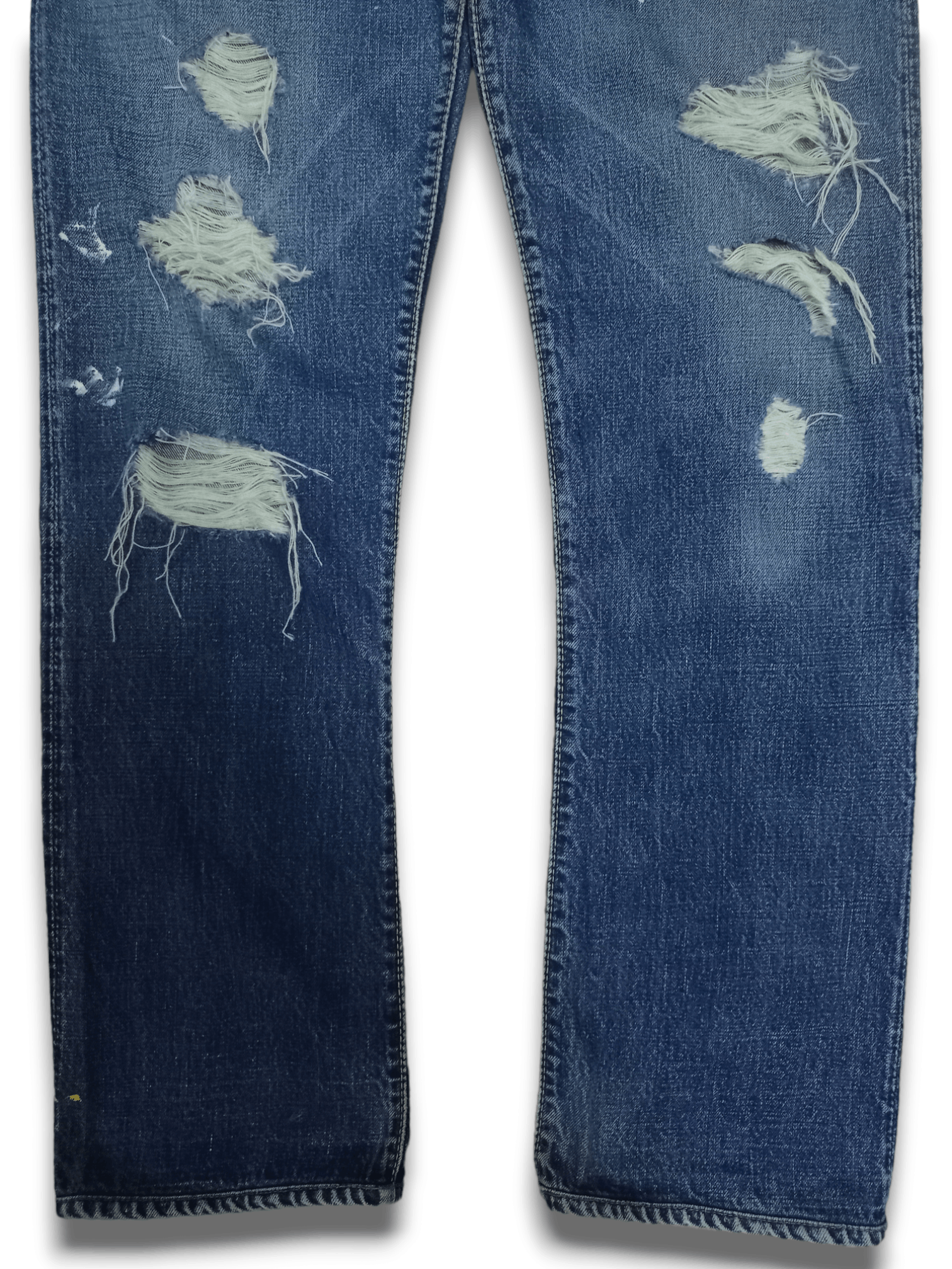 Japanese Brand Vintage THE CHANGELING Selvedge Distressed Loose Jeans Size US 33 - 8 Thumbnail