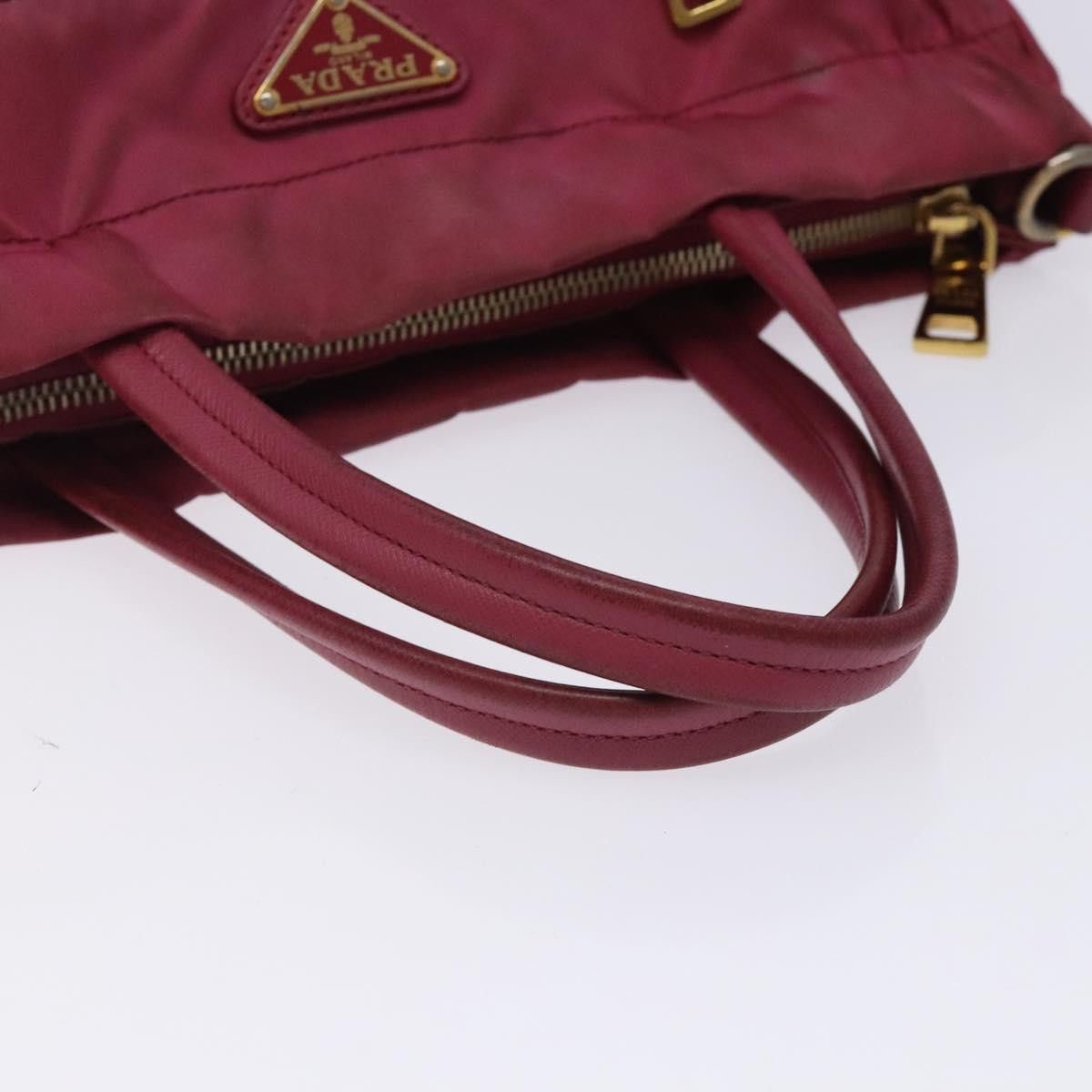 Prada PRADA Hand Bag Nylon Pink Gold Size ONE SIZE - 7 Thumbnail