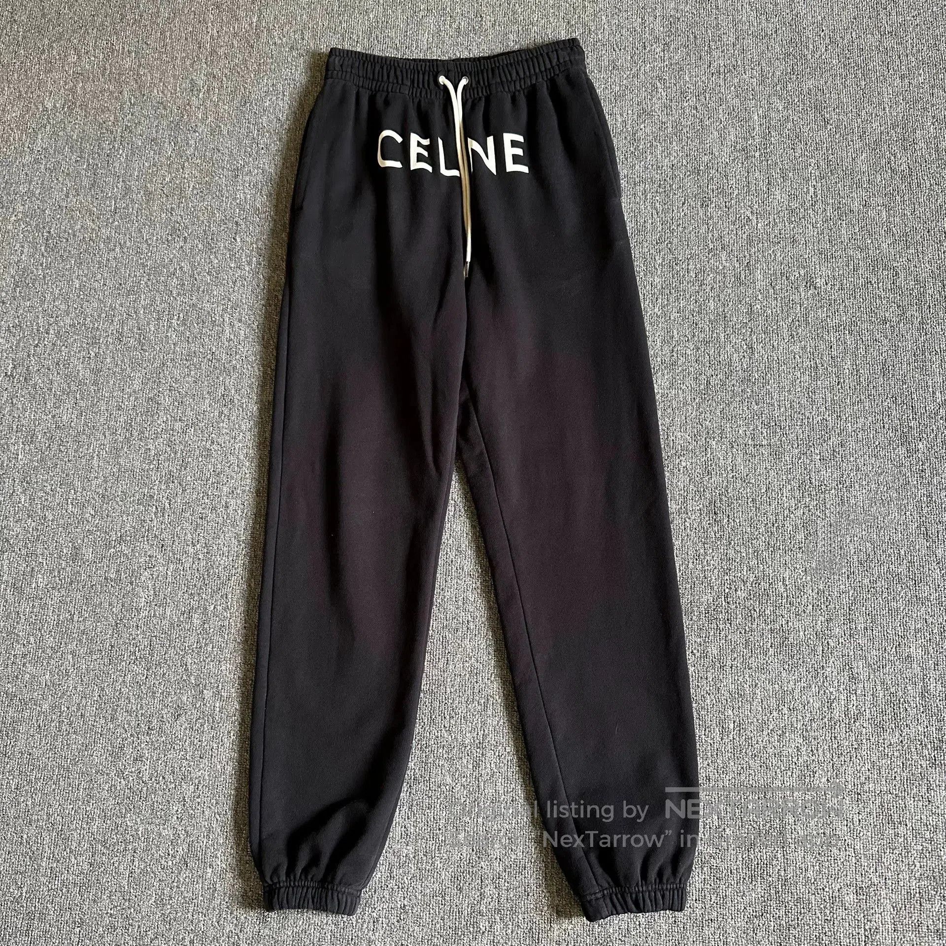 Celine celine black logo print casual pants. Size US 34 / EU 50 - 1 Thumbnail